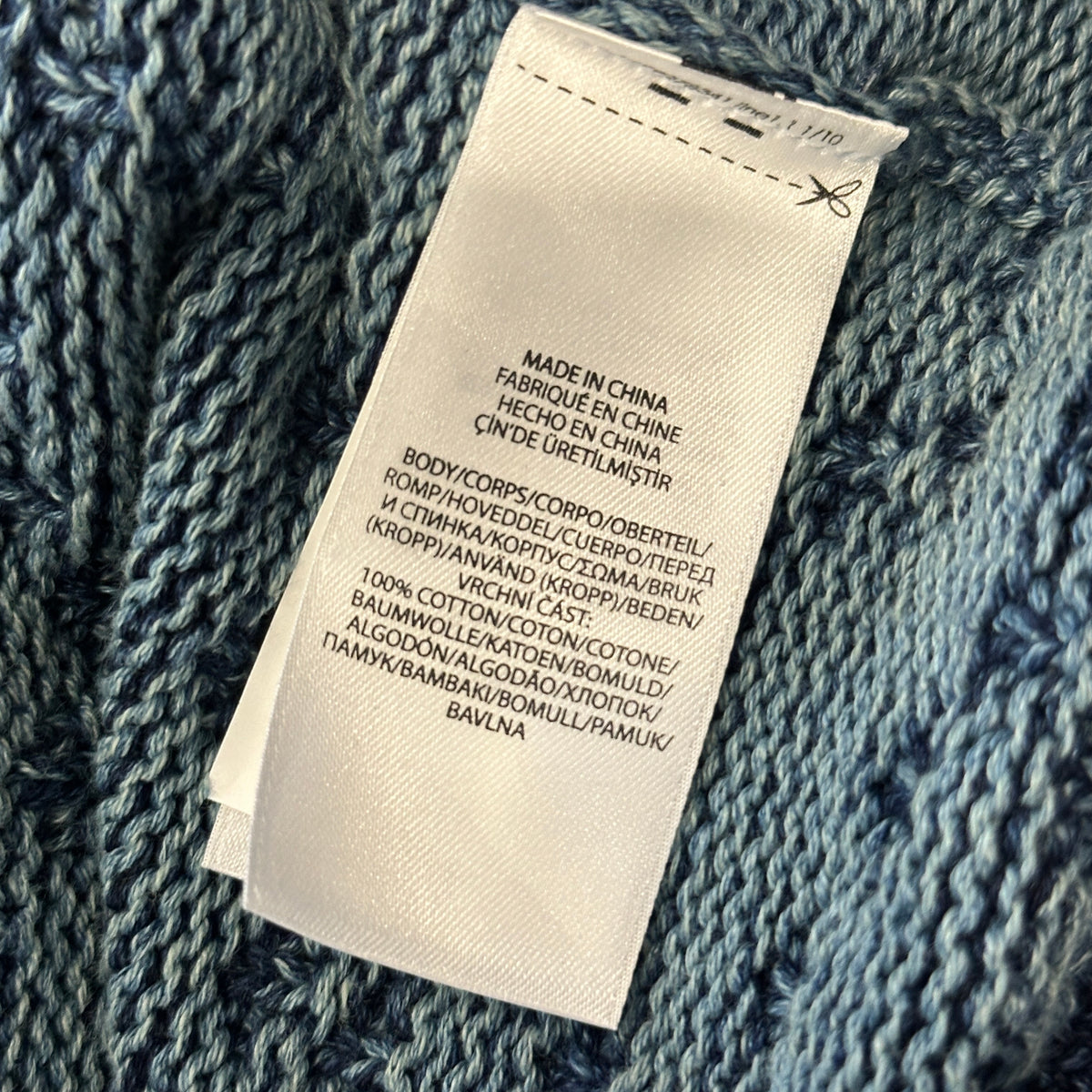 Polo by Ralph Lauren Blue Knitted Cotton Cardigan (RRP £799) | Authentic Preloved