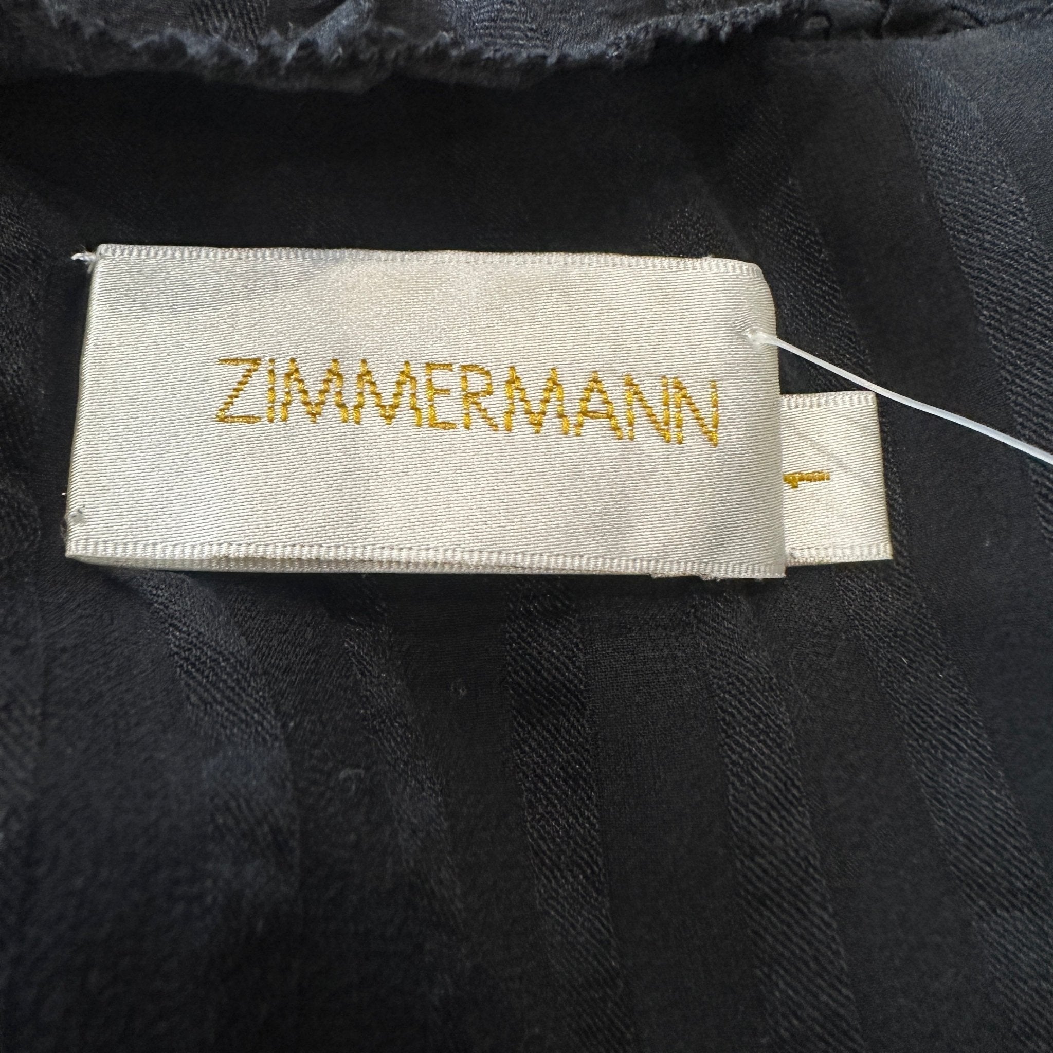 Zimmermann Black Silk Chiffon Ruffle Midi Dress (RRP £700) | Authentic & Preloved - Reloved Again