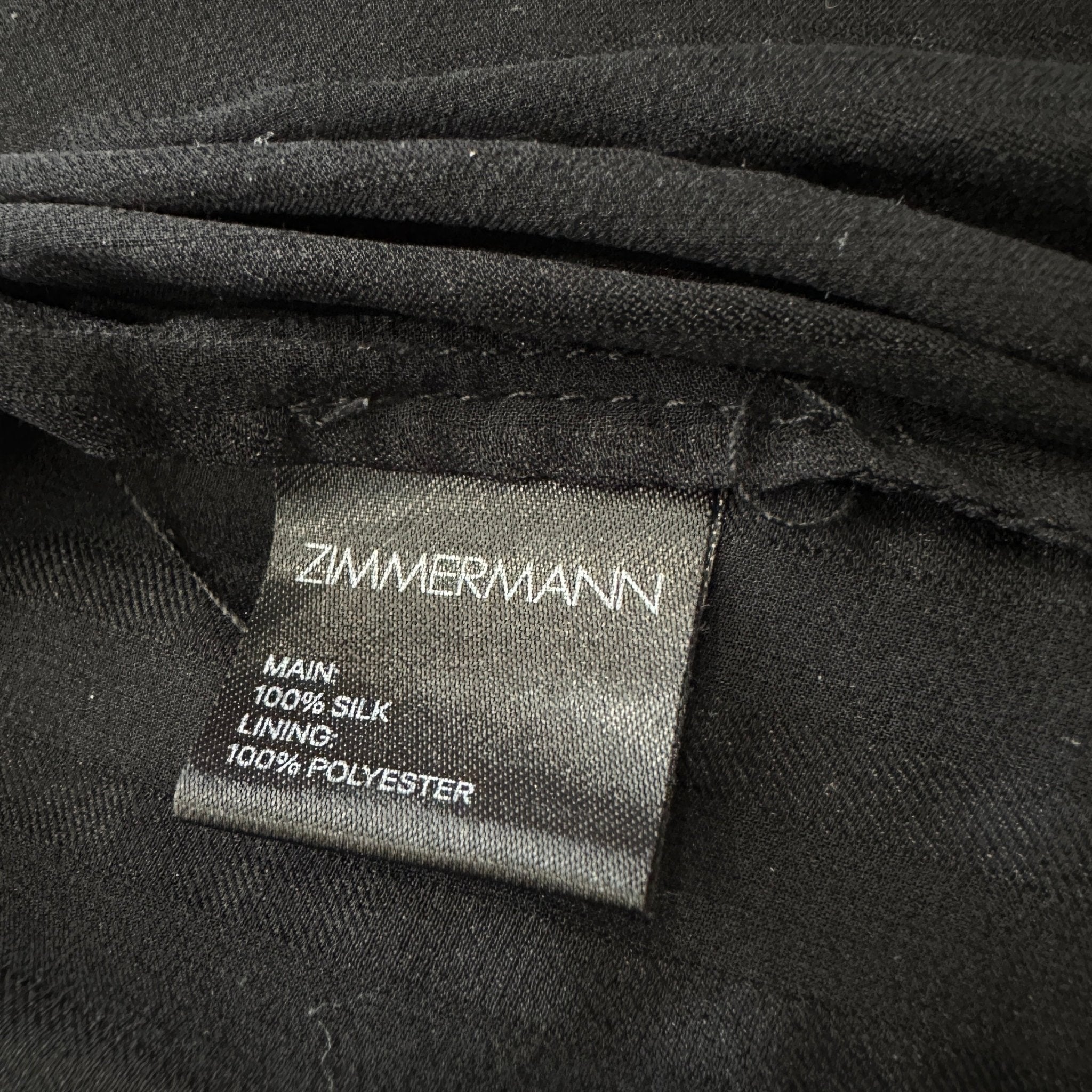 Zimmermann Black Silk Chiffon Ruffle Midi Dress (RRP £700) | Authentic & Preloved - Reloved Again