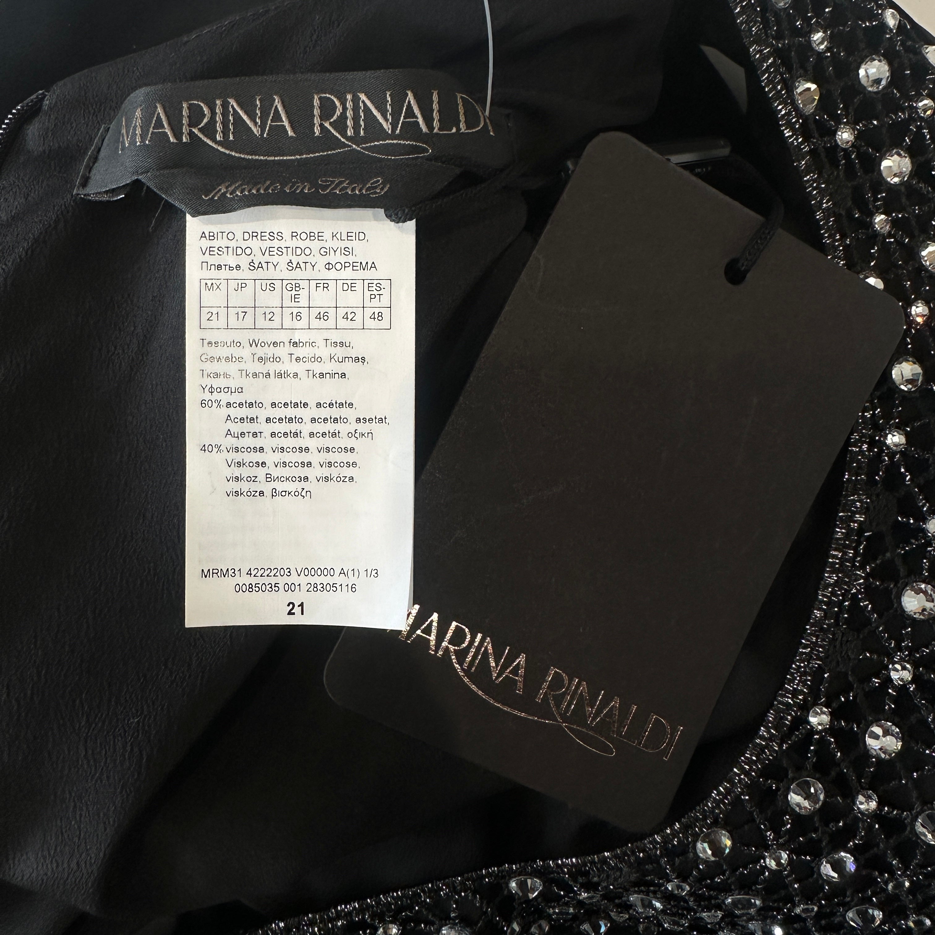 NEW Marina Rinaldi Embellished Satin Maxi Dress (RRP £350) | Authentic Preloved
