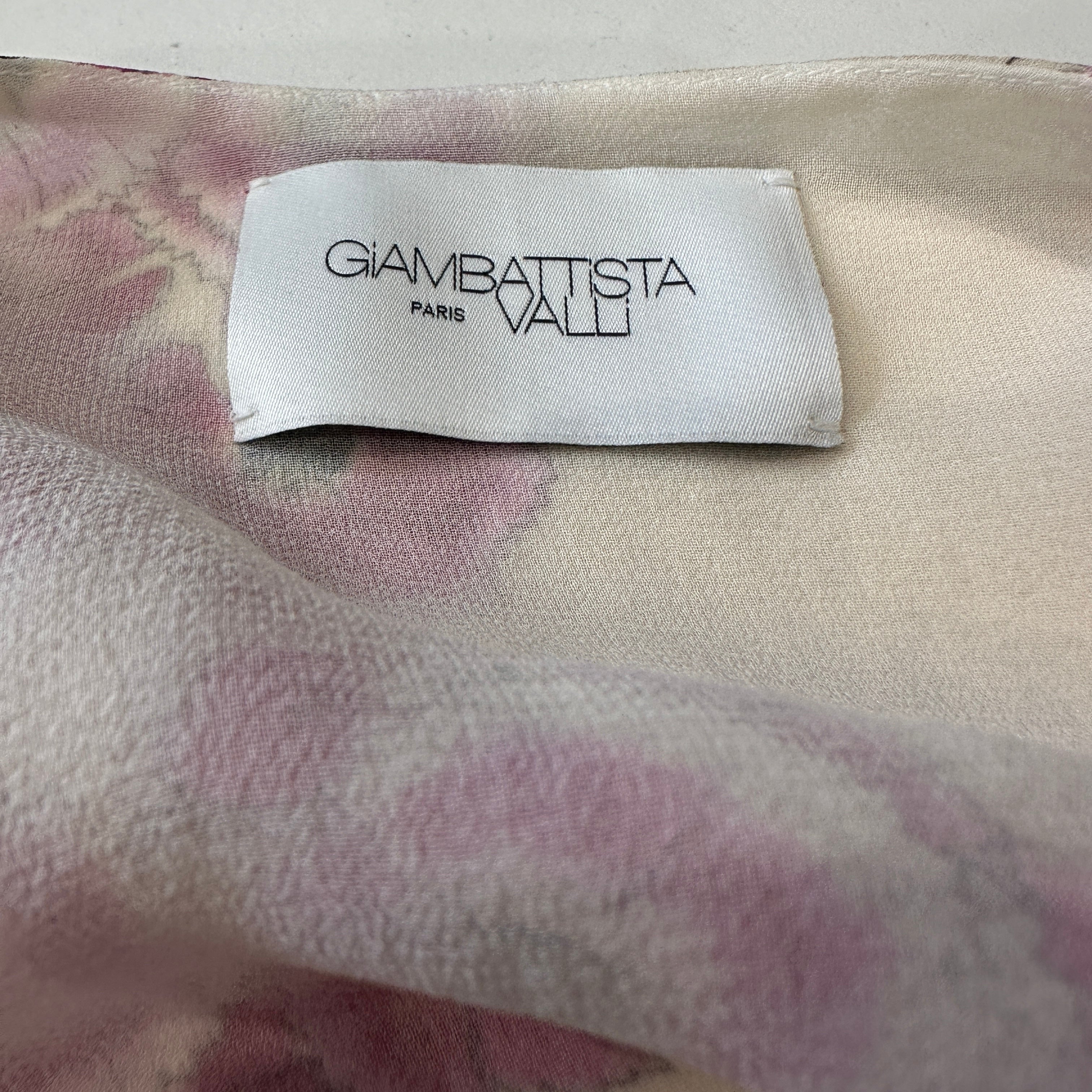 Giambattista Valli Pink Floral Silk Chiffon Mini Dress (RRP £2000) | Authentic Preloved