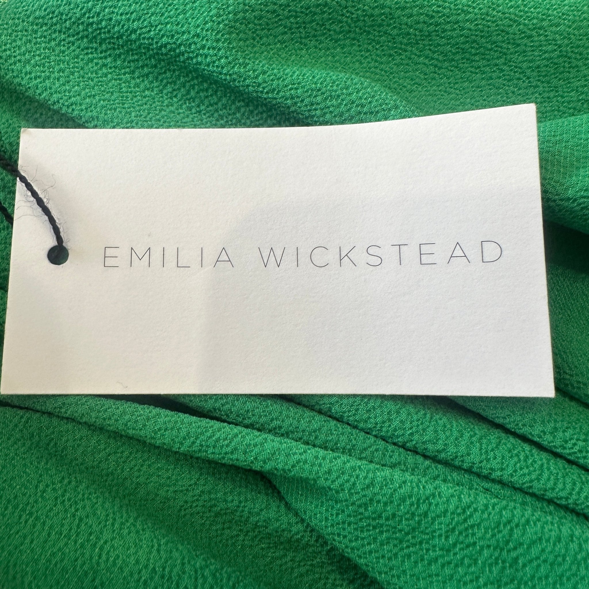 NEW Emilia Wickstead Green Pleated Crepe Midi Dress (RRP £1420) | Authentic Preloved - Reloved Again