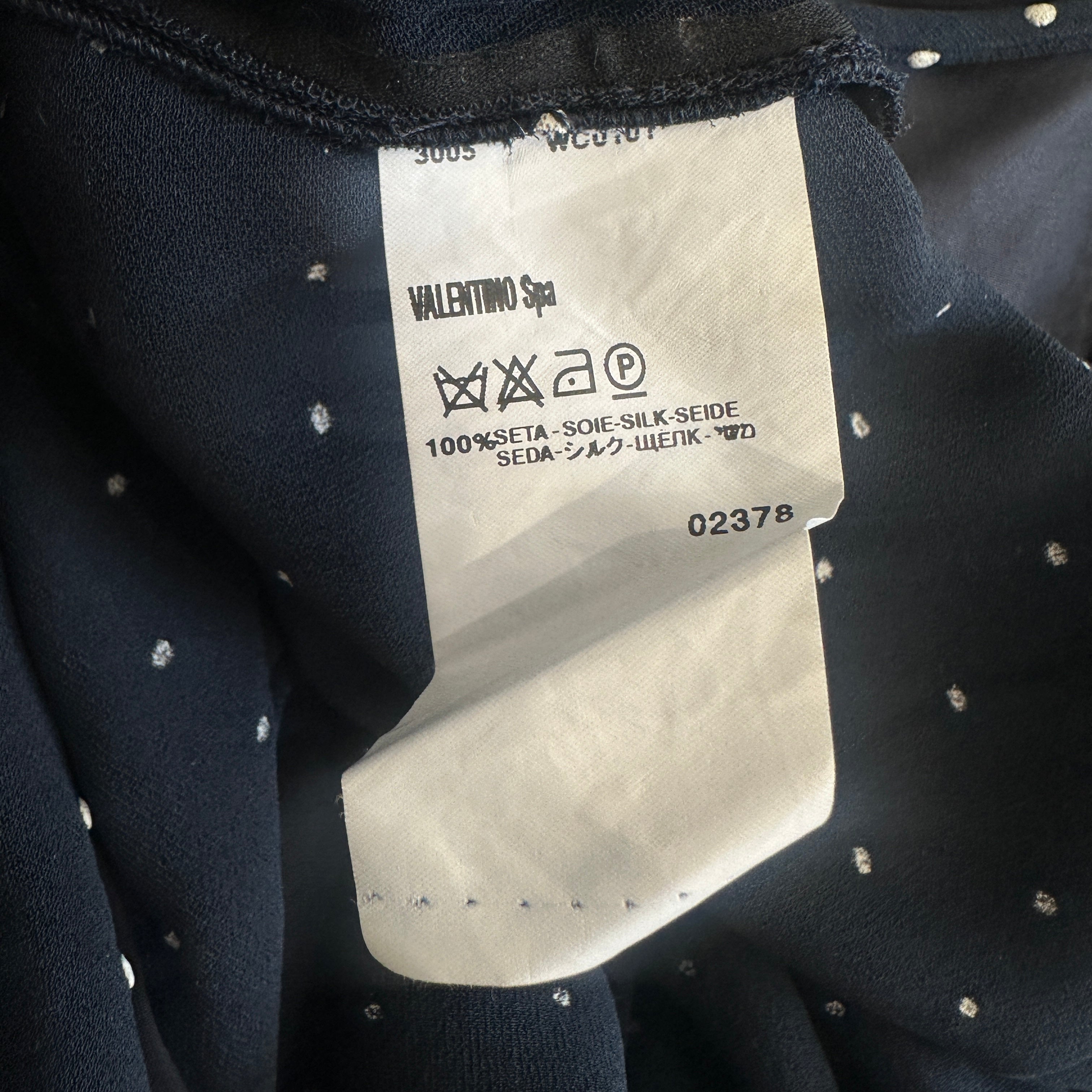 Valentino Silk Polka Dot Handkerchief Hem Dress (RRP £1000) | Authentic Preloved