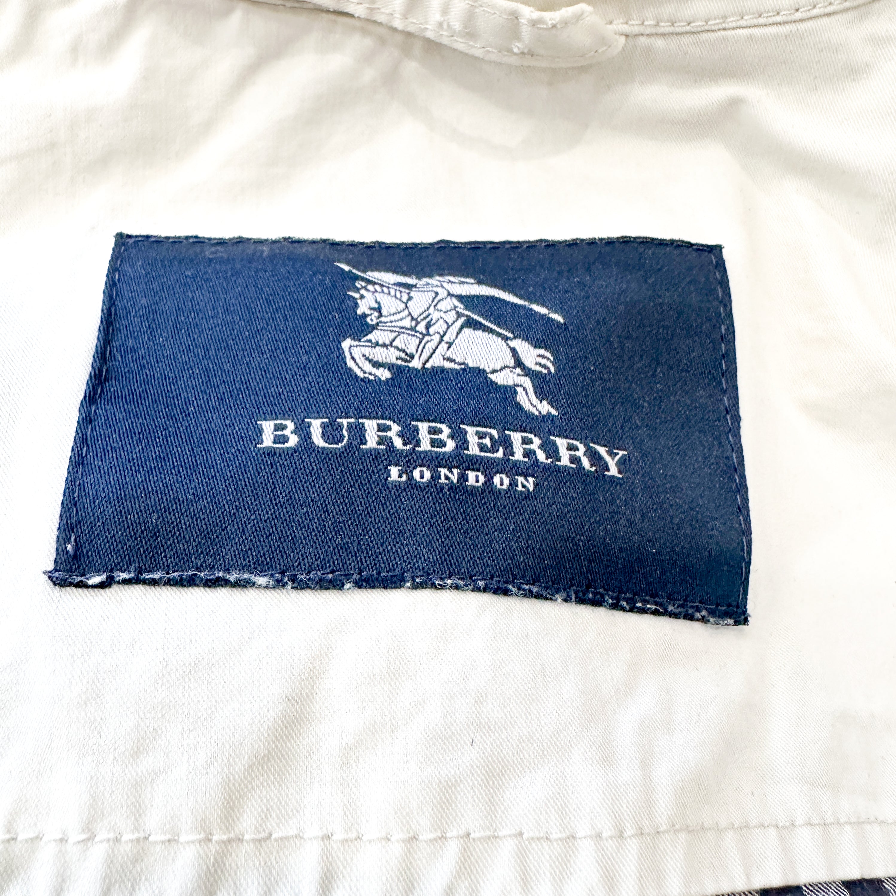 Burberry London Vintage Light Cream Cotton Car Coat | Authentic Preloved