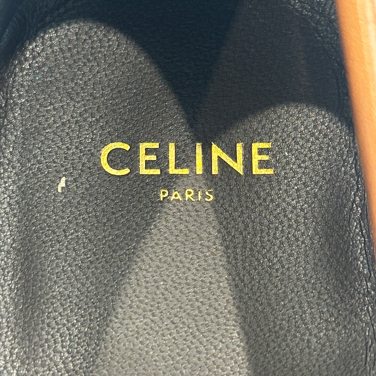 Celine Triomphe Tan Brown Calfskin Leather Loafers (RRP £790) | Authentic Preloved