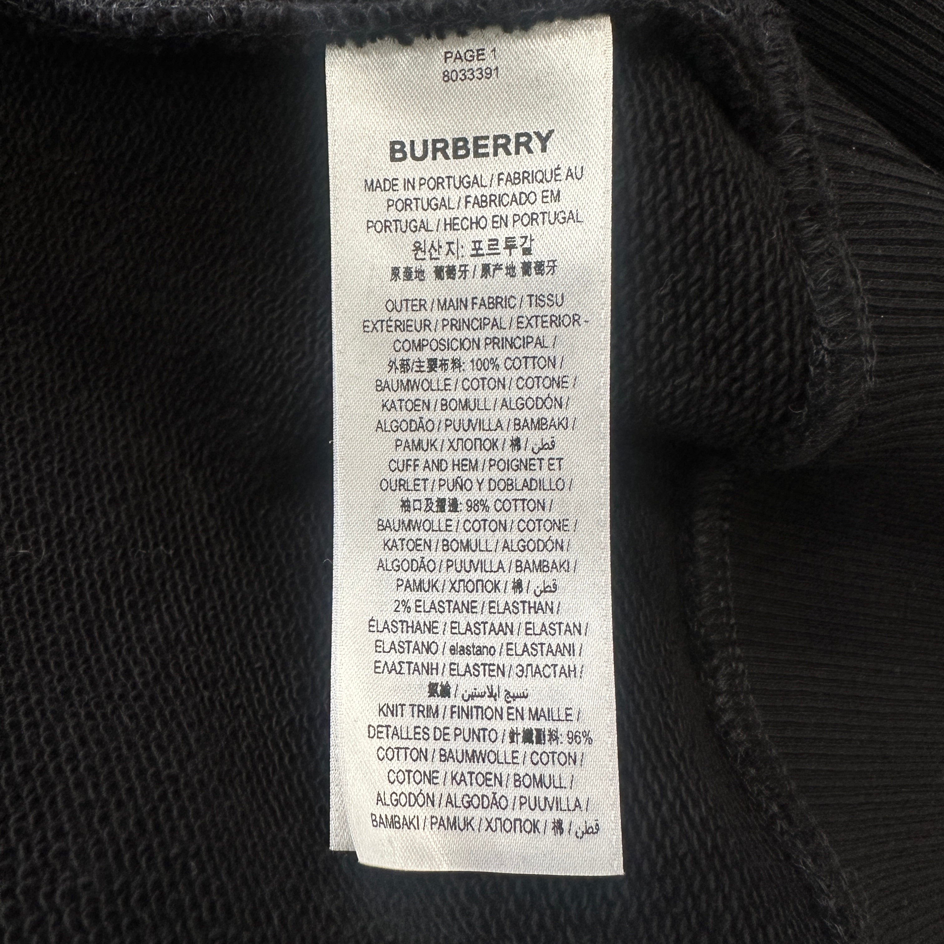 NEW Burberry Black Icon Stripe Zip Up Hoodie (RRP £550) | Authentic Preloved