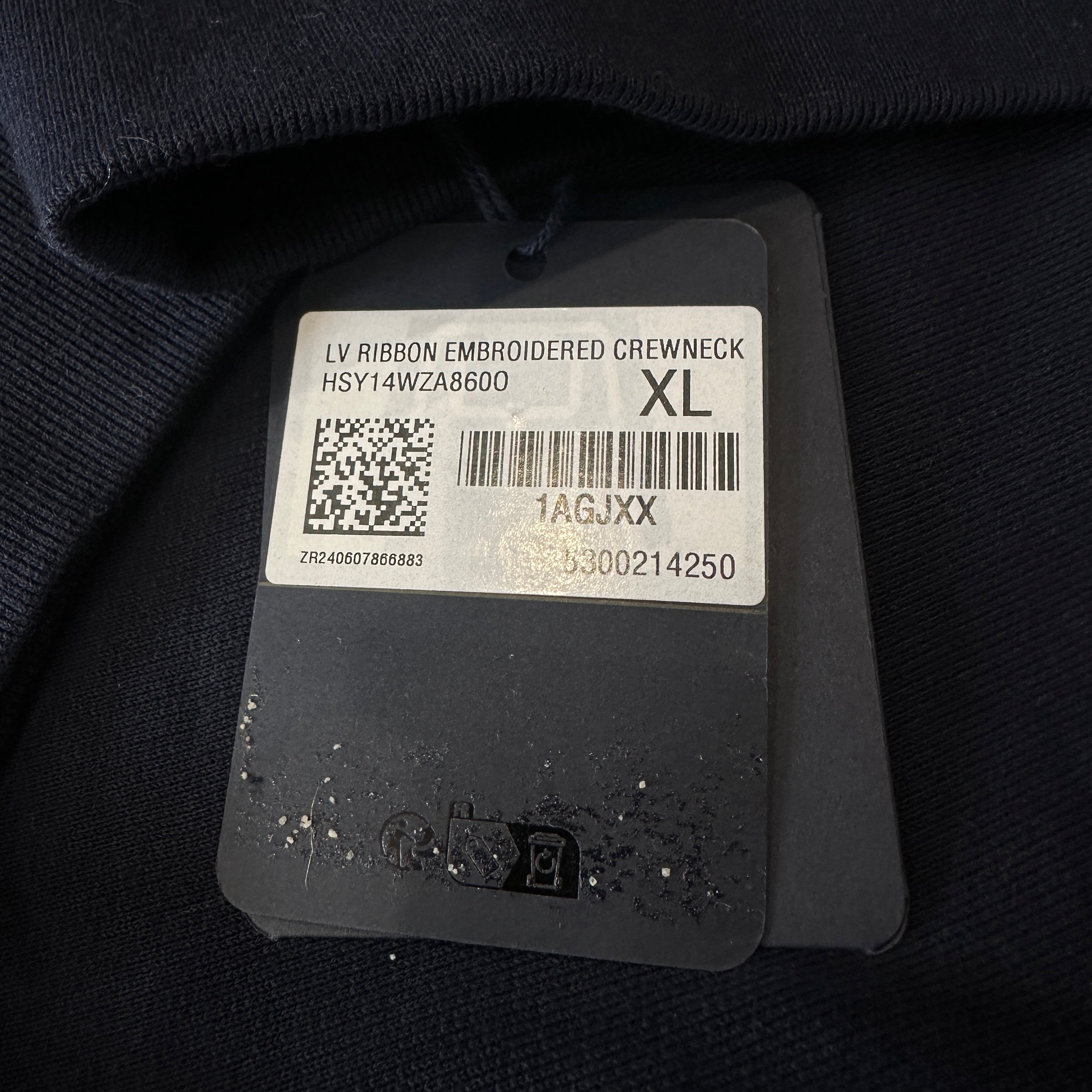 NEW Louis Vuitton LV Ribbon Embroidered Crewneck in Navy (RRP £1100) | Authentic Preloved