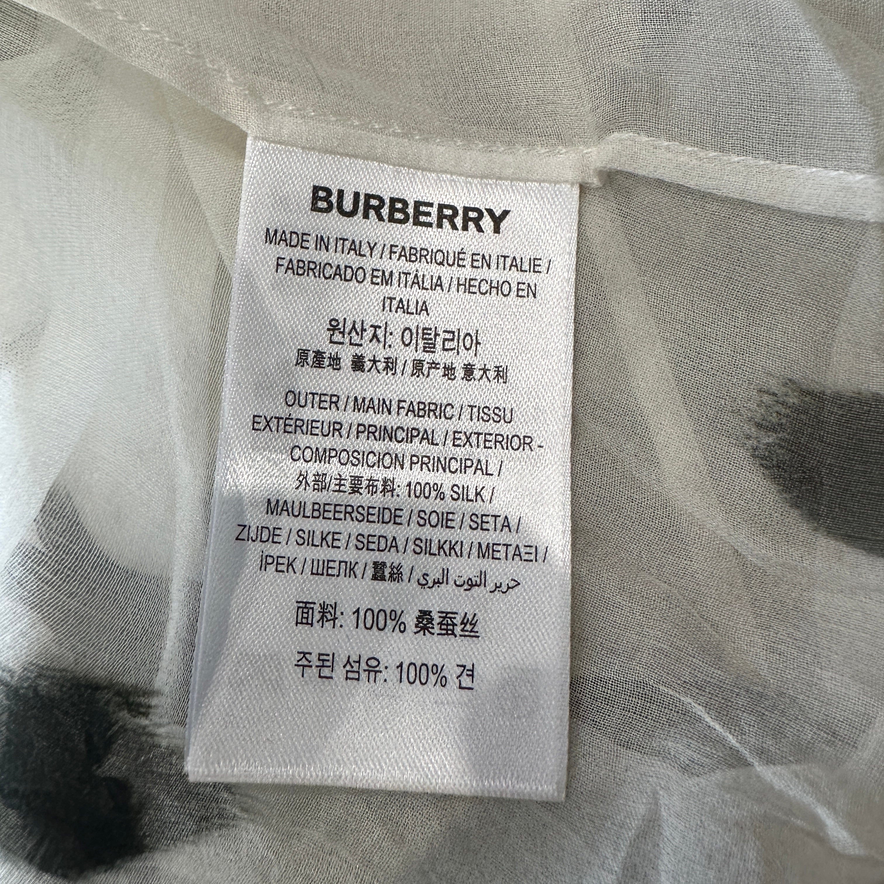 Burberry Dalmatian & Check Print Silk Blouse (RRP £425) | Authentic Preloved