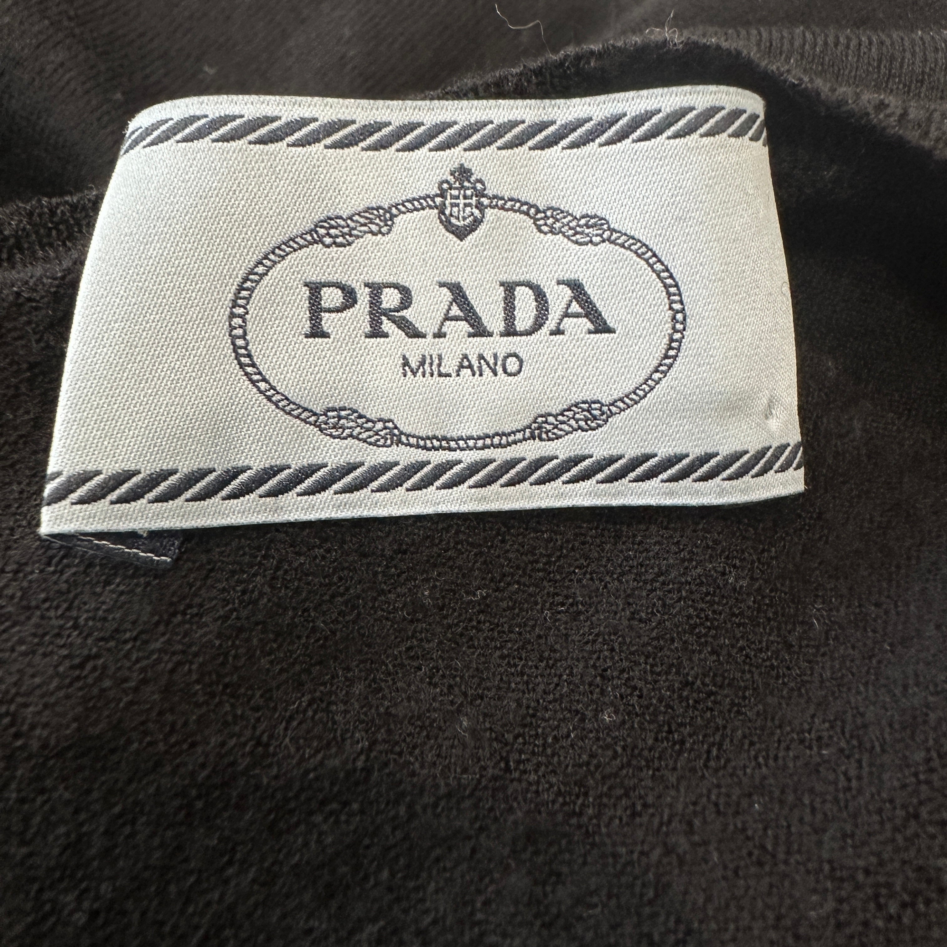 Prada Black Virgin Wool Fine-Knit Short Sleeve Top (RRP £700) | Authentic Preloved FINAL SALE