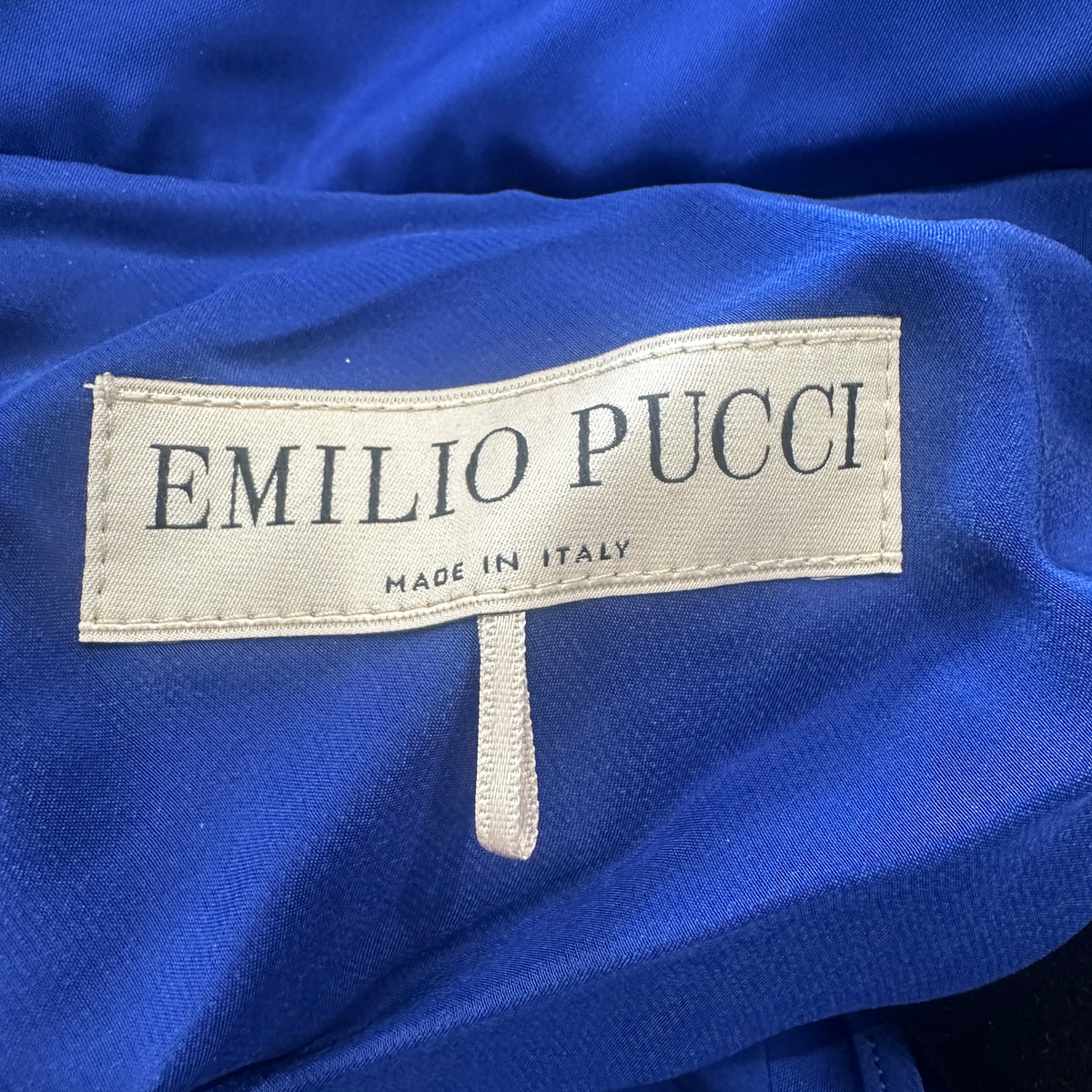 Emilio Pucci Cobalt Blue Fluid Satin Trench Coat (RRP £2000) | Authentic Preloved