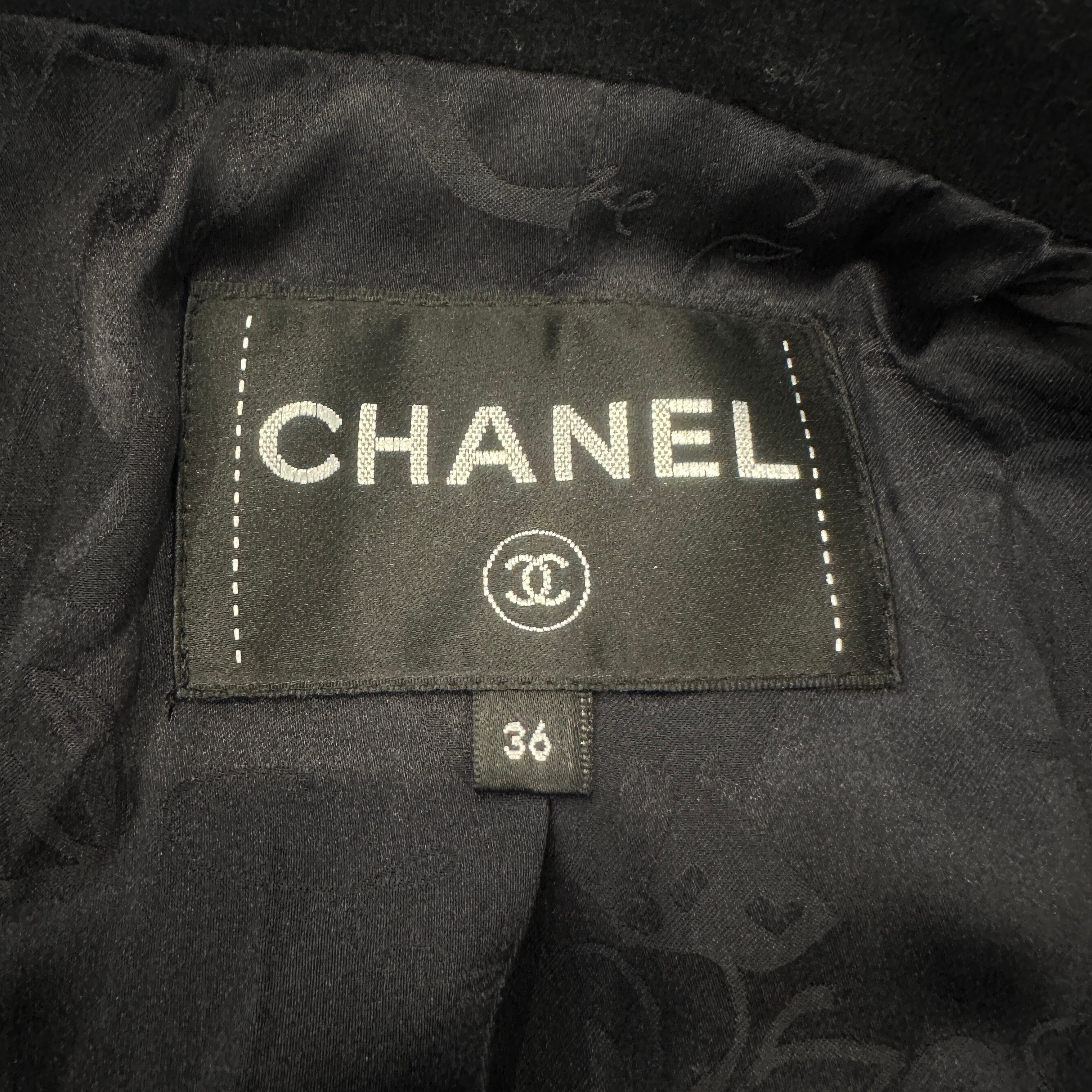 Chanel Black Double-Breasted Wool Coat S/S 2017 - Karl Lagerfeld era (RRP £5500) | Authentic Preloved