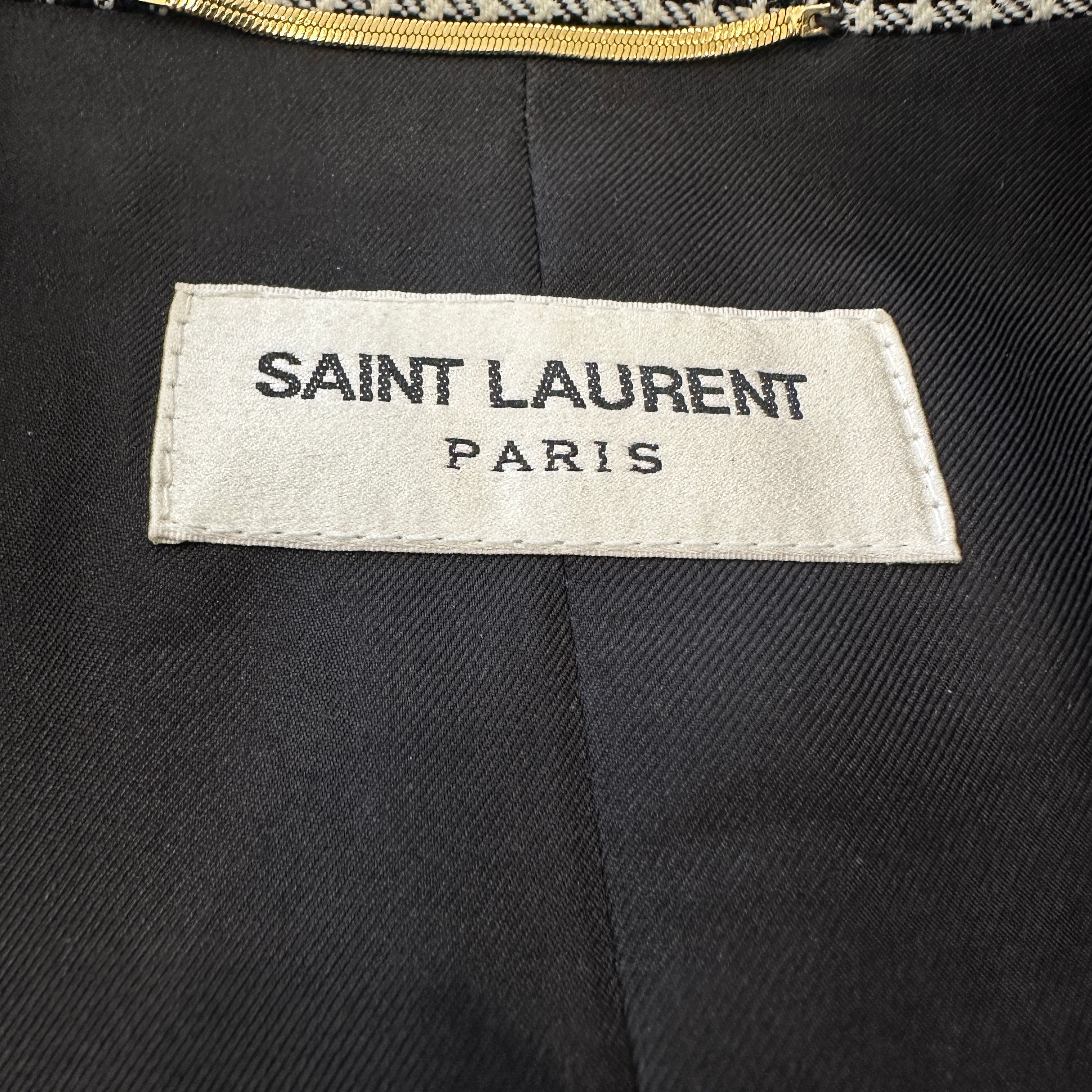 Saint Laurent Houndstooth Wool Blazer (RRP £2900) | Authentic Preloved