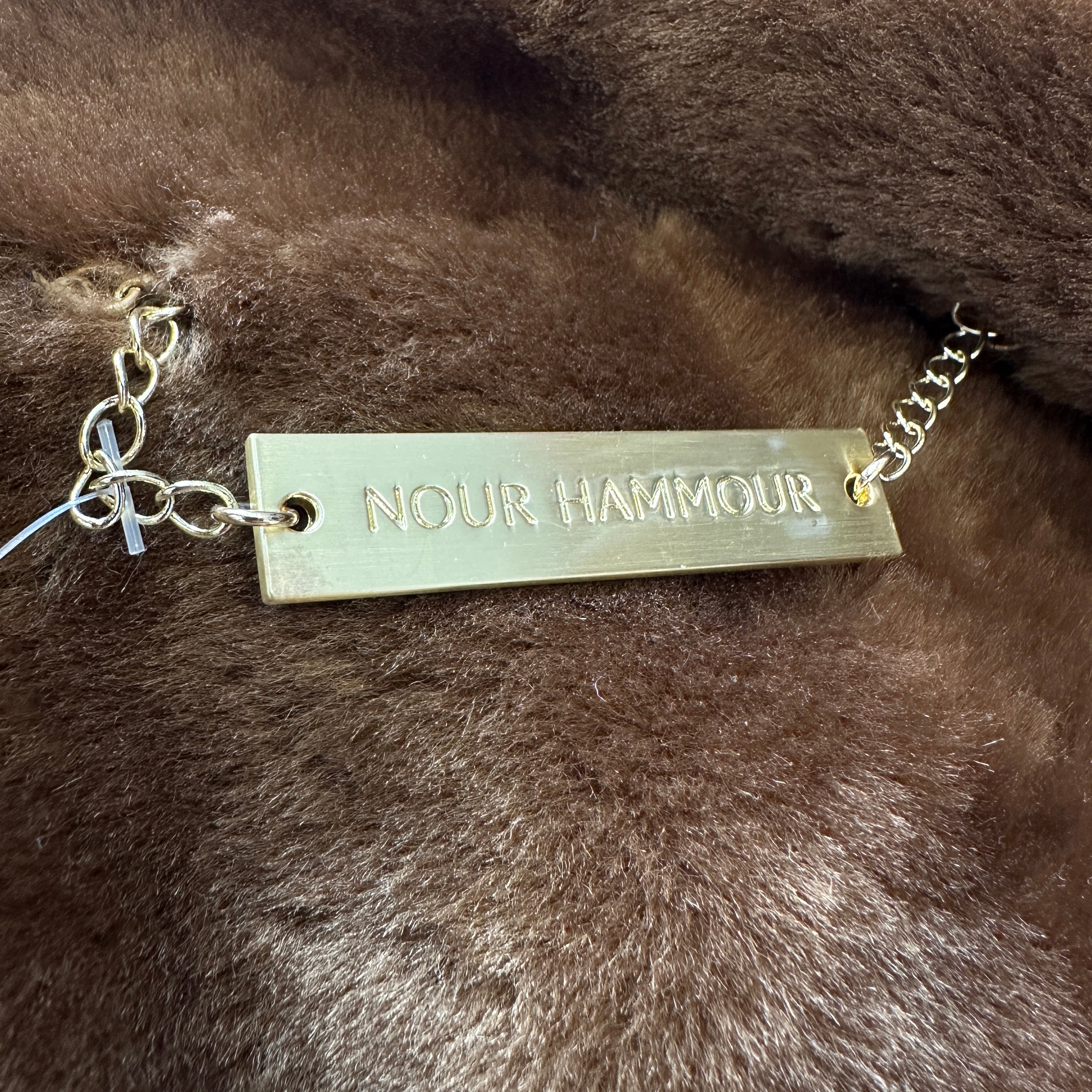 Nour Hammour Brown Lambskin Shearling Cropped Jacket (RRP £1280) | Authentic Preloved