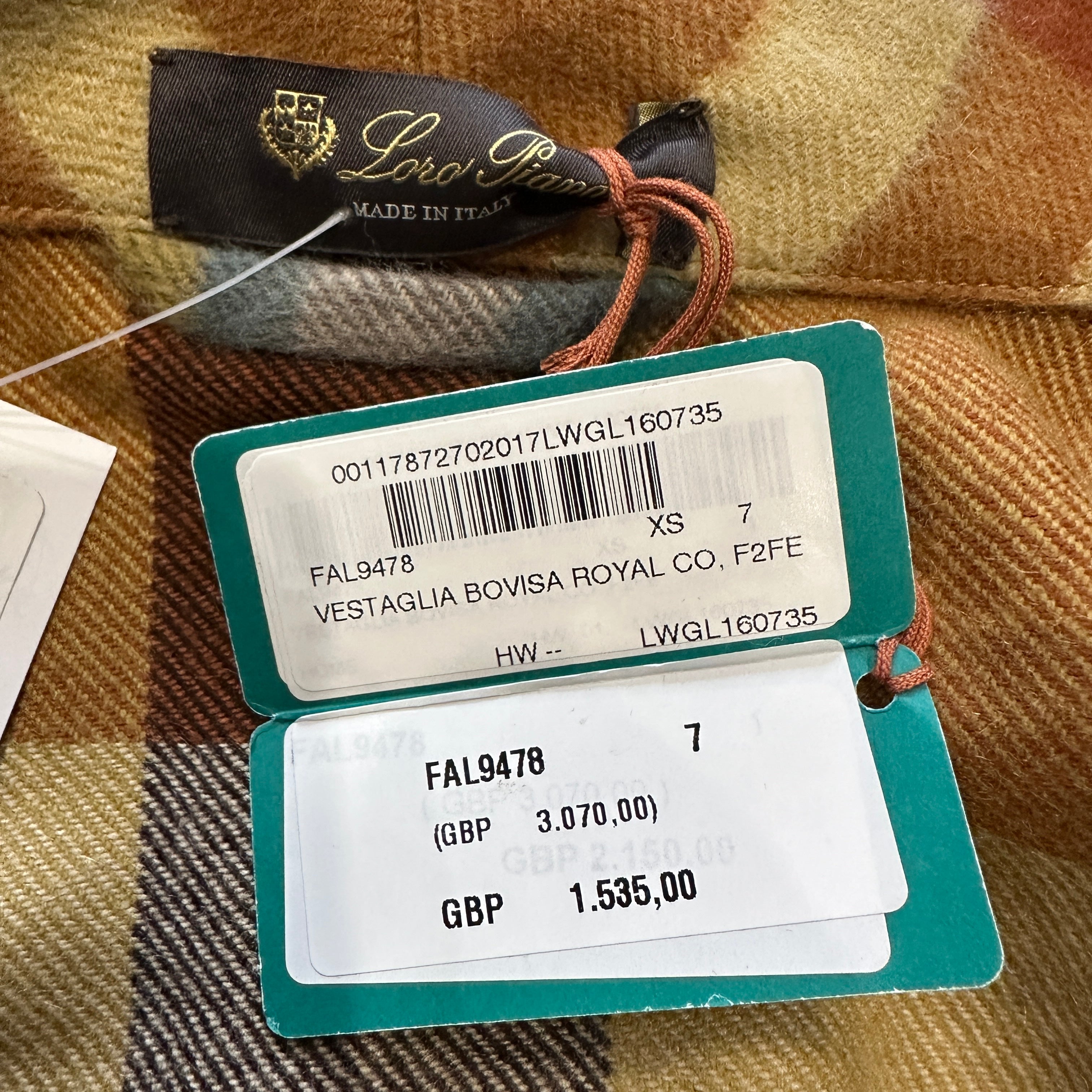 NEW Loro Piana Bovisa Royal Cashmere Robe Coat – Multicolour Check (RRP £3070) | Authentic Preloved