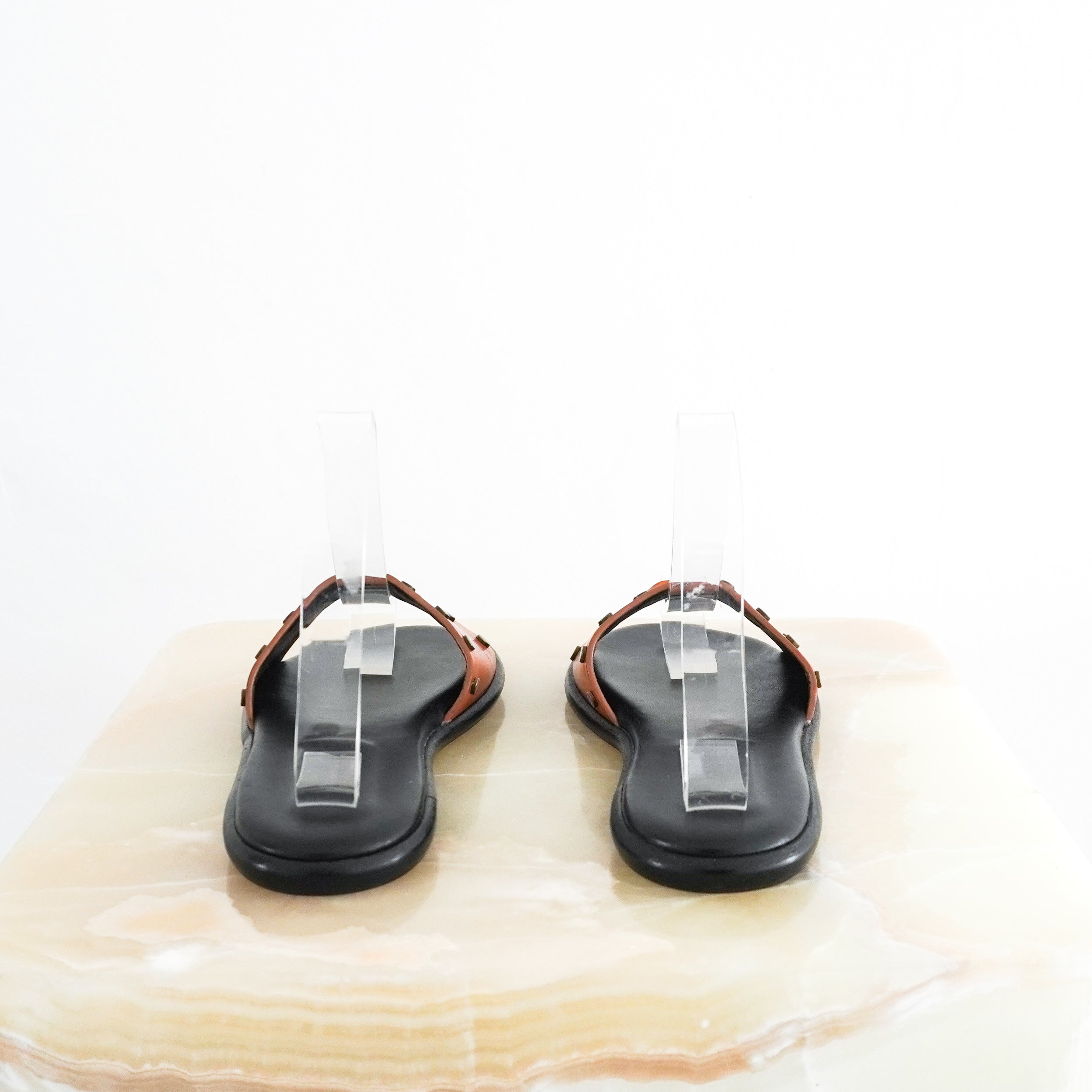 Isabel-Marant-Brown-Studded-Sandals-back-picture-Chelsea-London