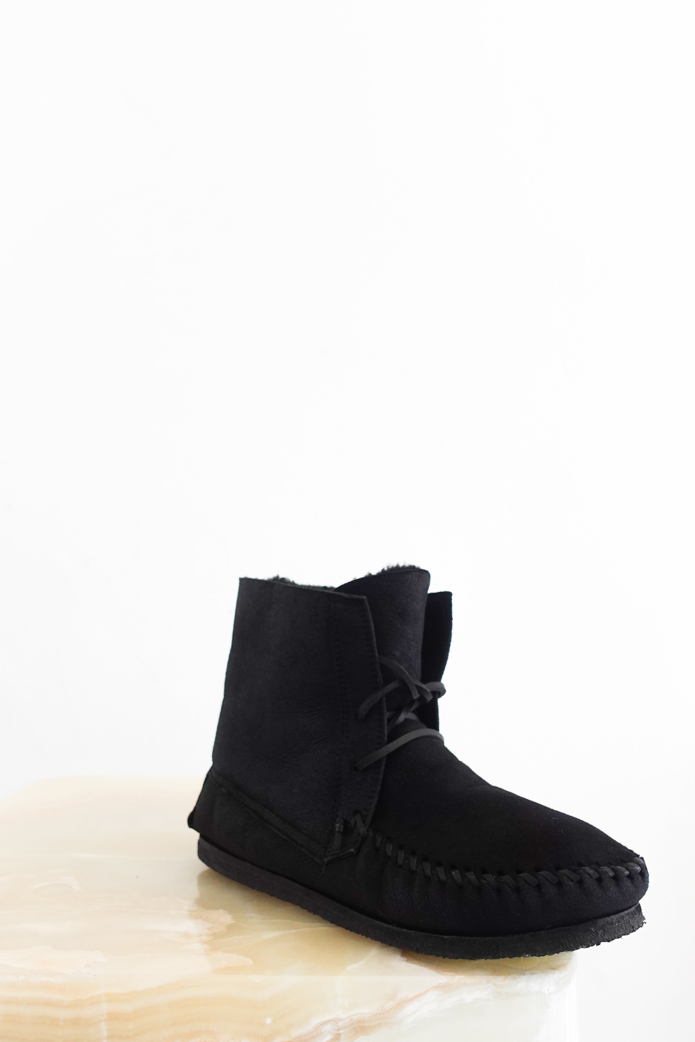 Isabel-Marant-Etoile-Black-Arapaho-Shearling-Boots-front-picture-Chelsea-London