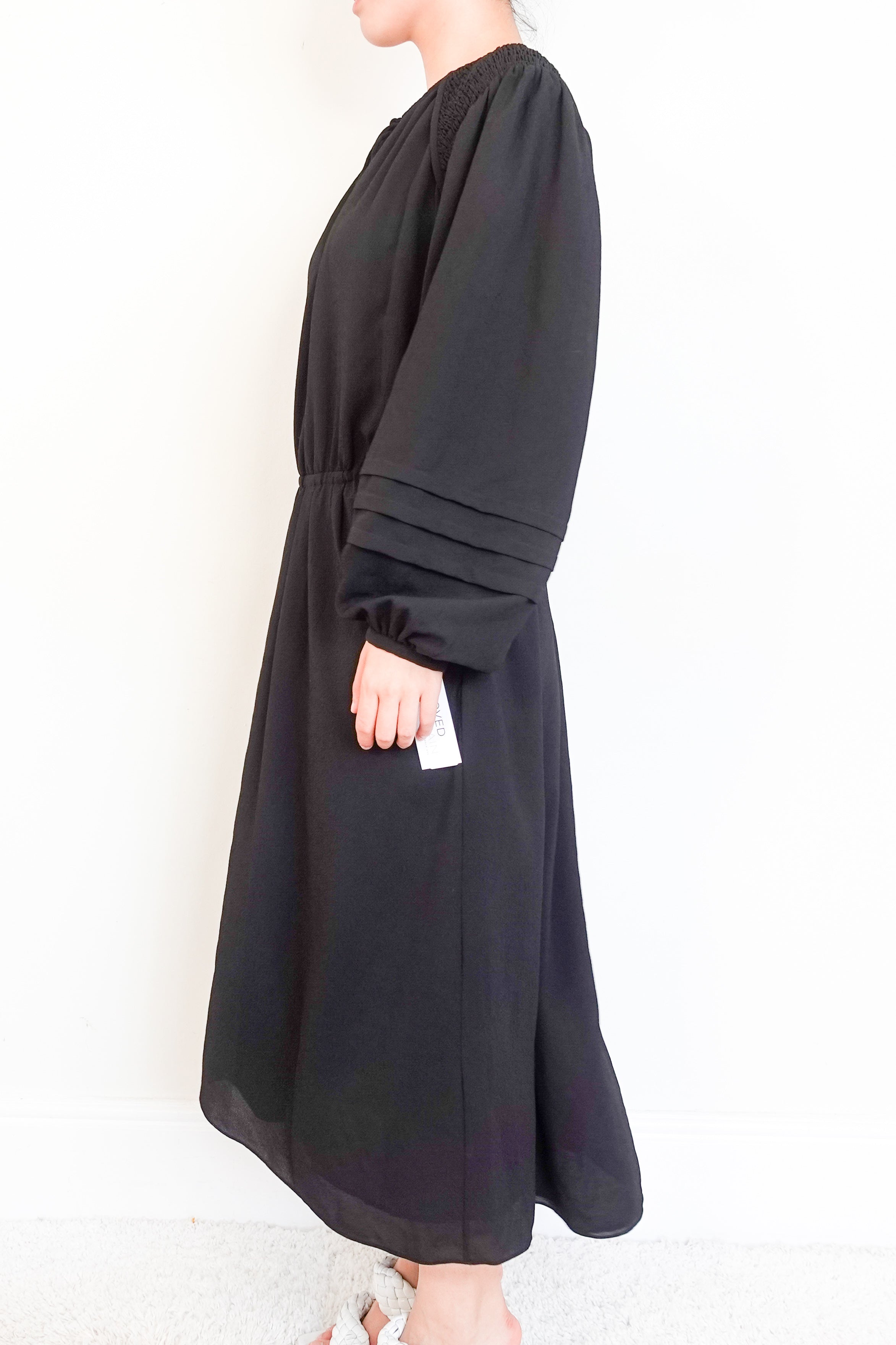 Isabel-Marant-Etoile-Black-Dress-side-Chelsea-london