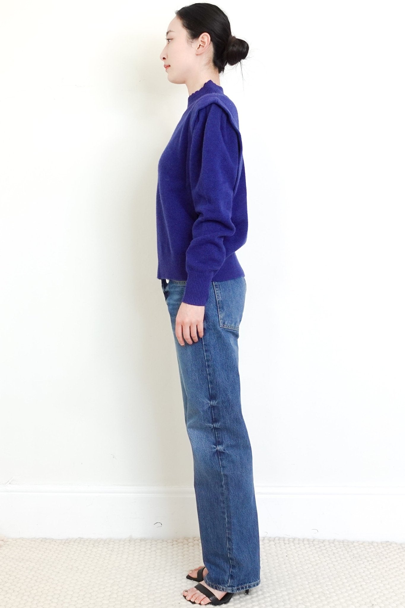 Isabel-Marant-Etoile-Lucile-Blue-Jumper-side-picture-Chelsea-London