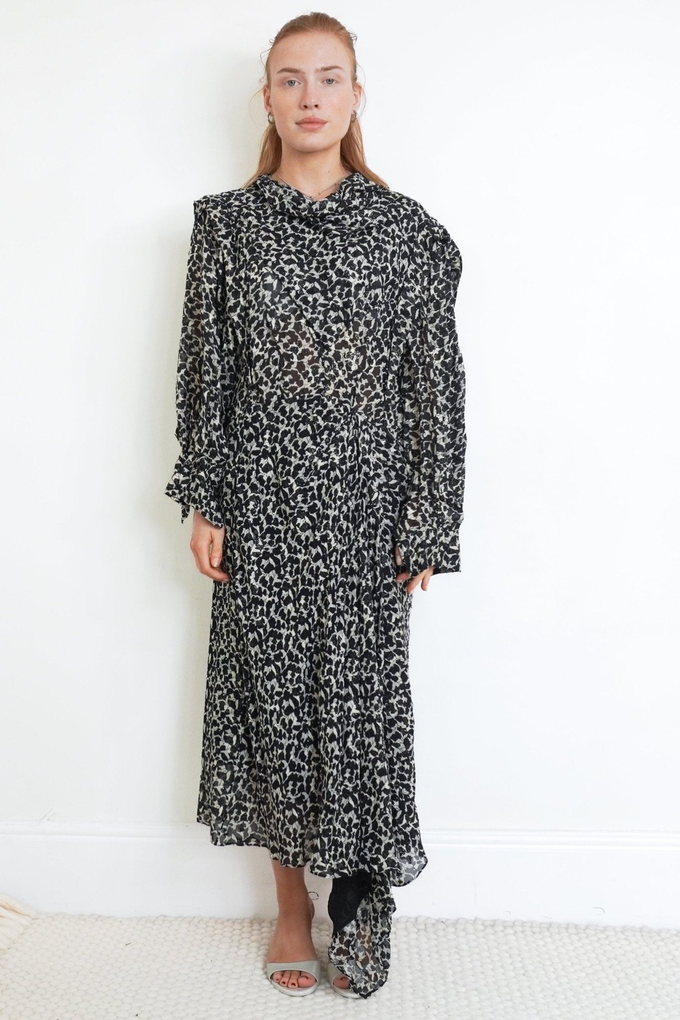 Isabel Marant Monochrome Botanical Print Dress RRP £800 | Authentic & Preloved - Reloved Again