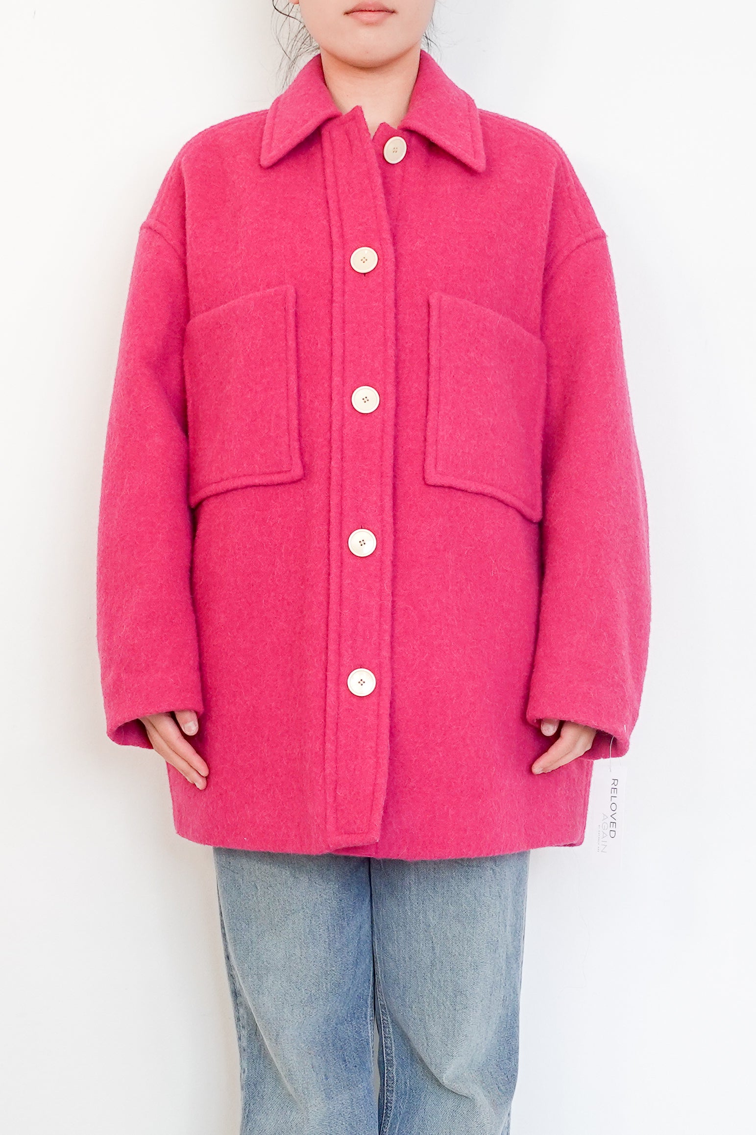 Isabel Marant Pink Delida Wool Winter Coat RRP £990 | Authentic Preloved