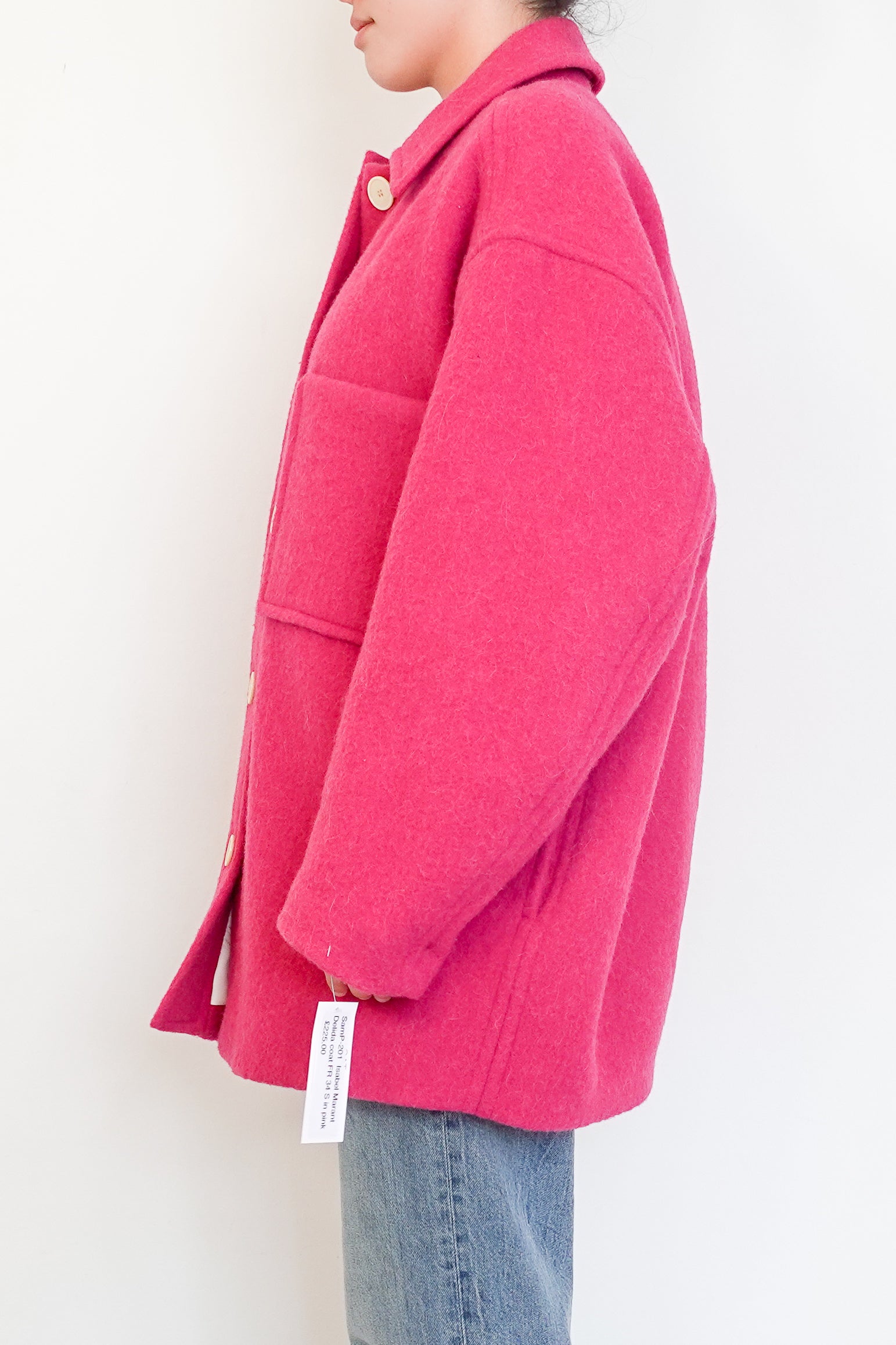 Isabel Marant Pink Delida Wool Winter Coat RRP £990 | Authentic Preloved
