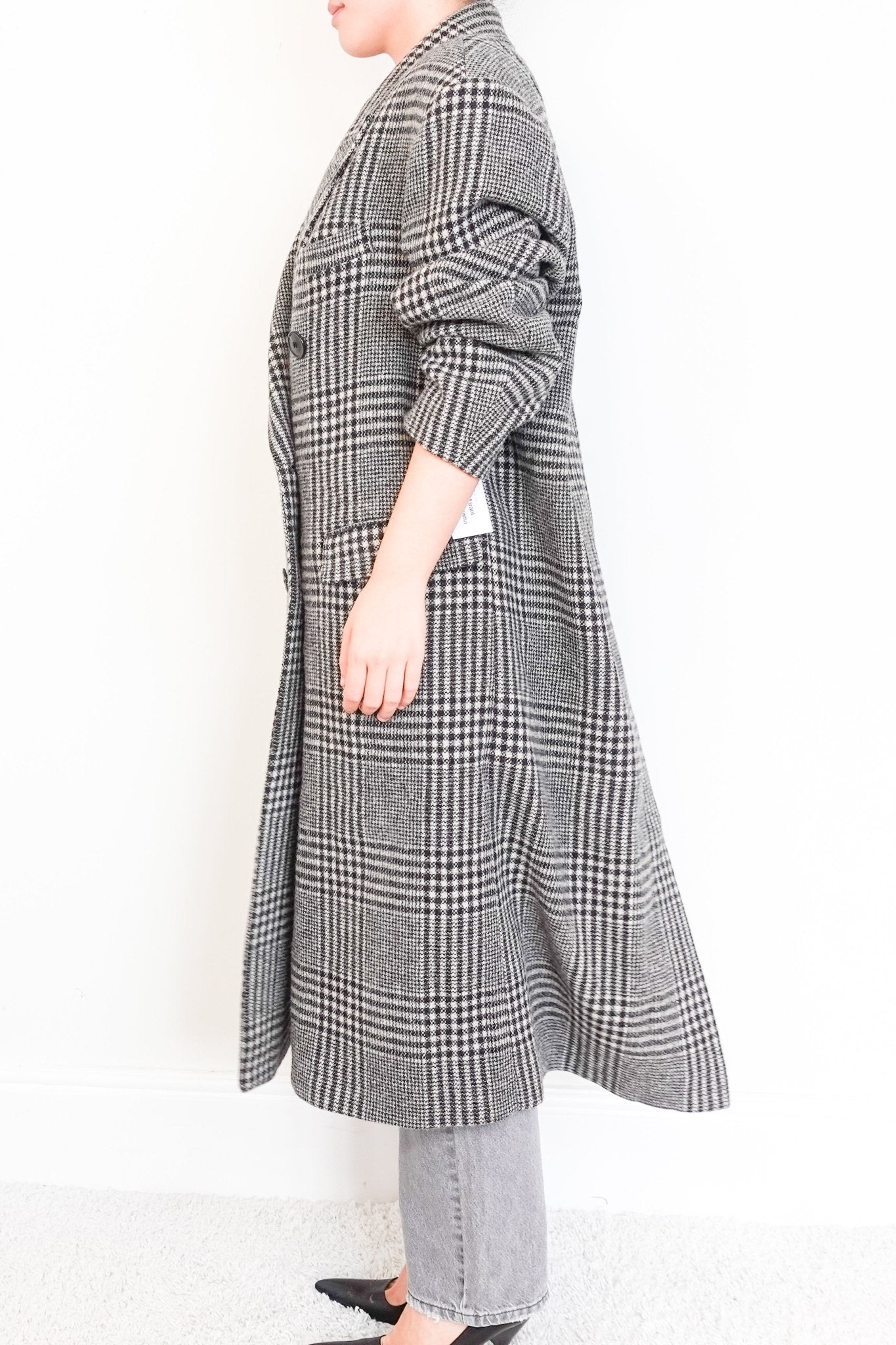 Isabel Marant Étoile Brown Lojima Checkered Oversized Coat RRP £600 | Authentic Preloved [final sale] - Reloved Again