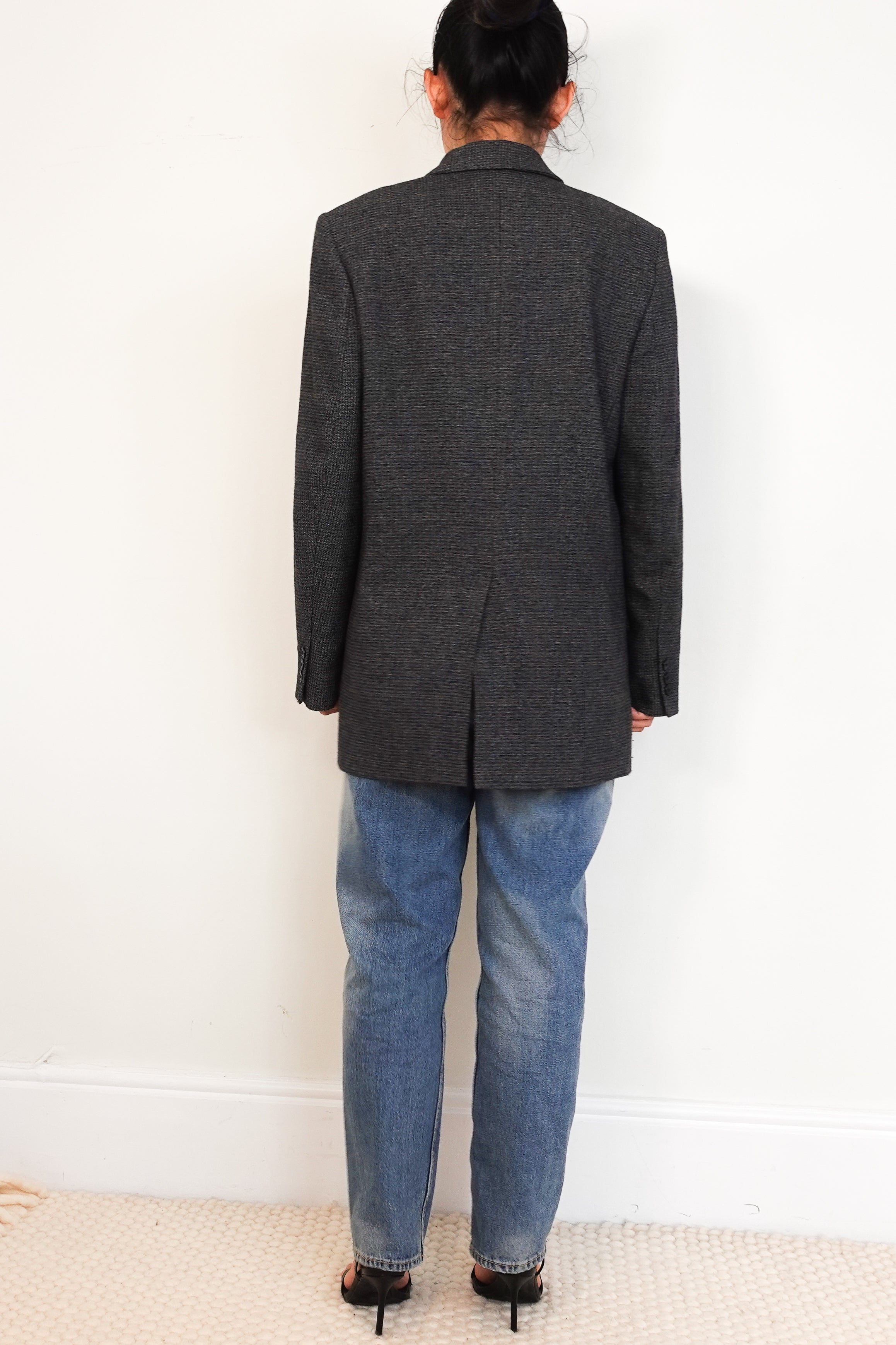 Isabel-Marant-Étoile-Grey-Heritage-Check-Blazer-back-picture-Chelsea-London