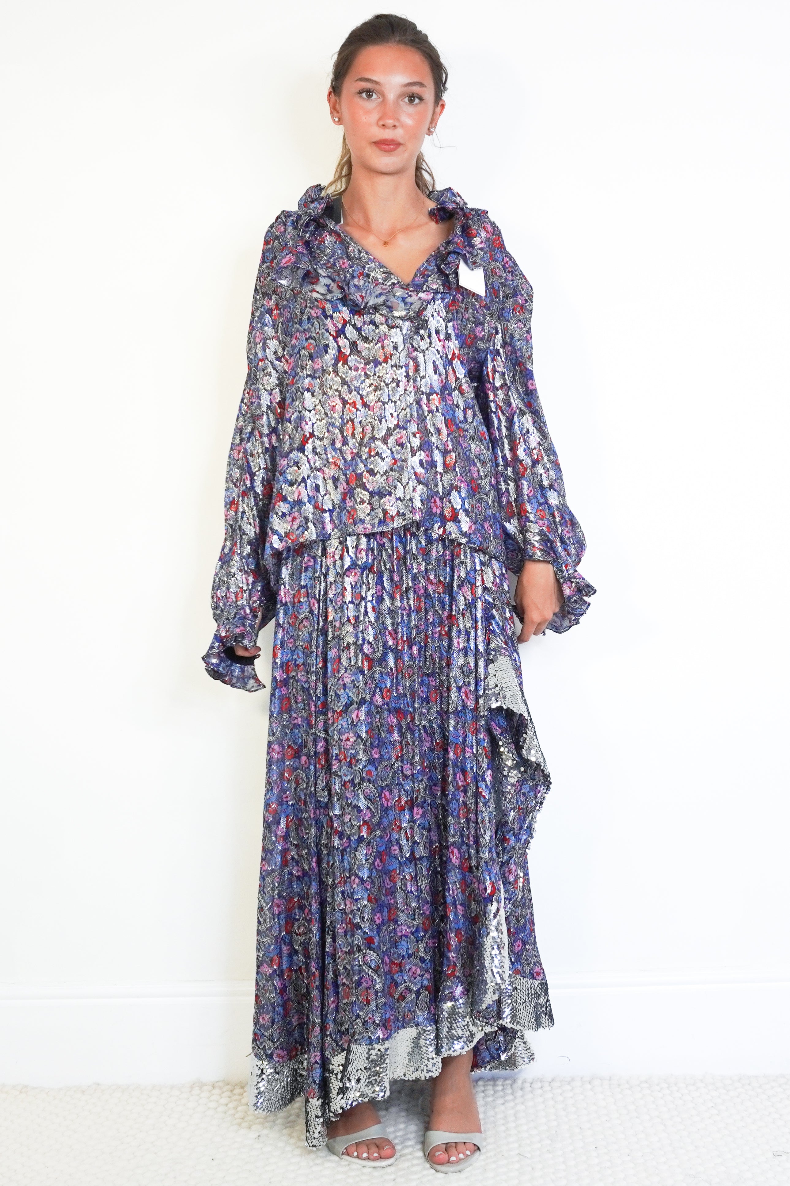 Isabel Marant Chandraya Faded Night Blouse & Skirt Set front photo chelsea london