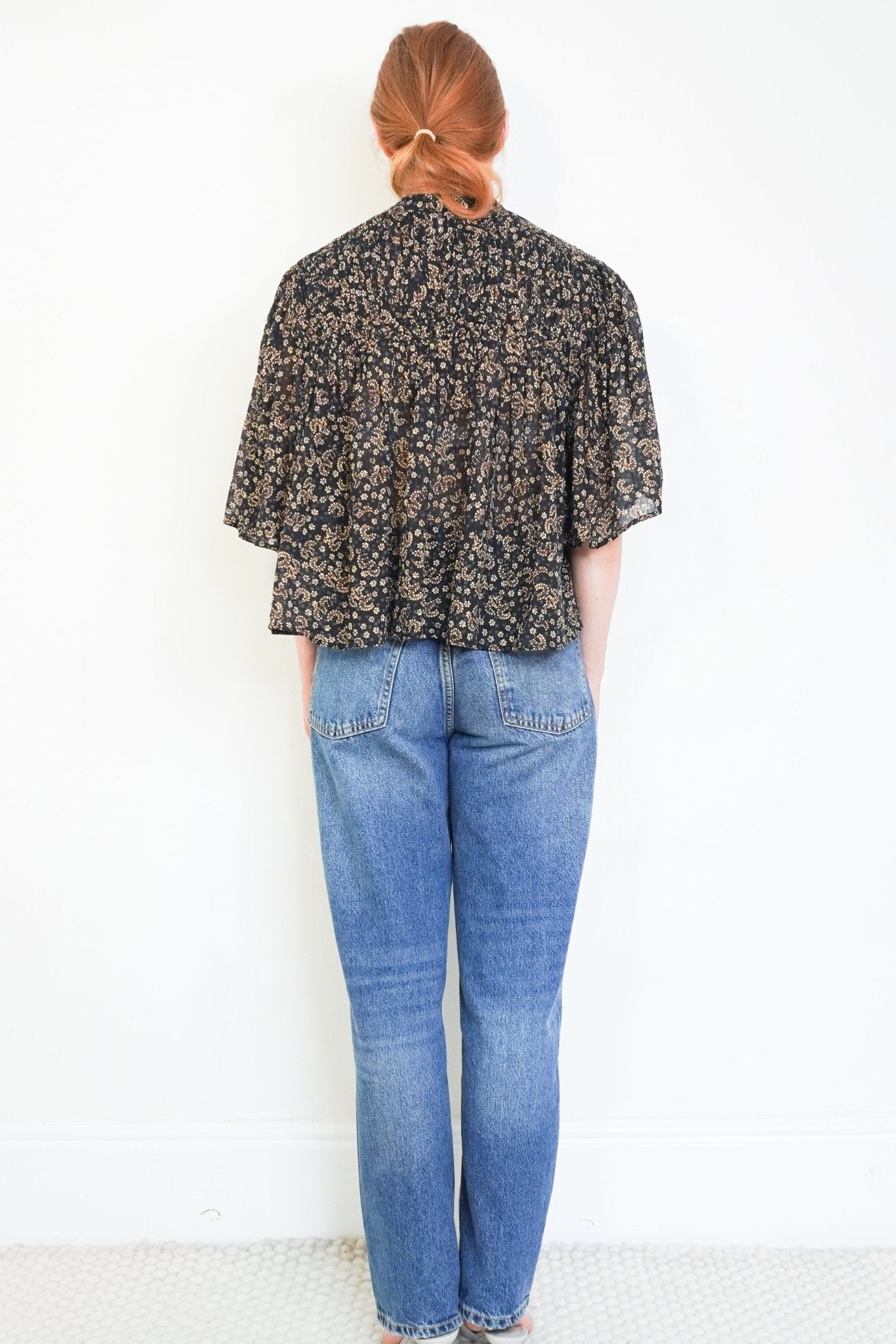 Isabel Marant Étoile Black Floral Destiny Top (RRP £295) | Authentic Preloved - Reloved Again