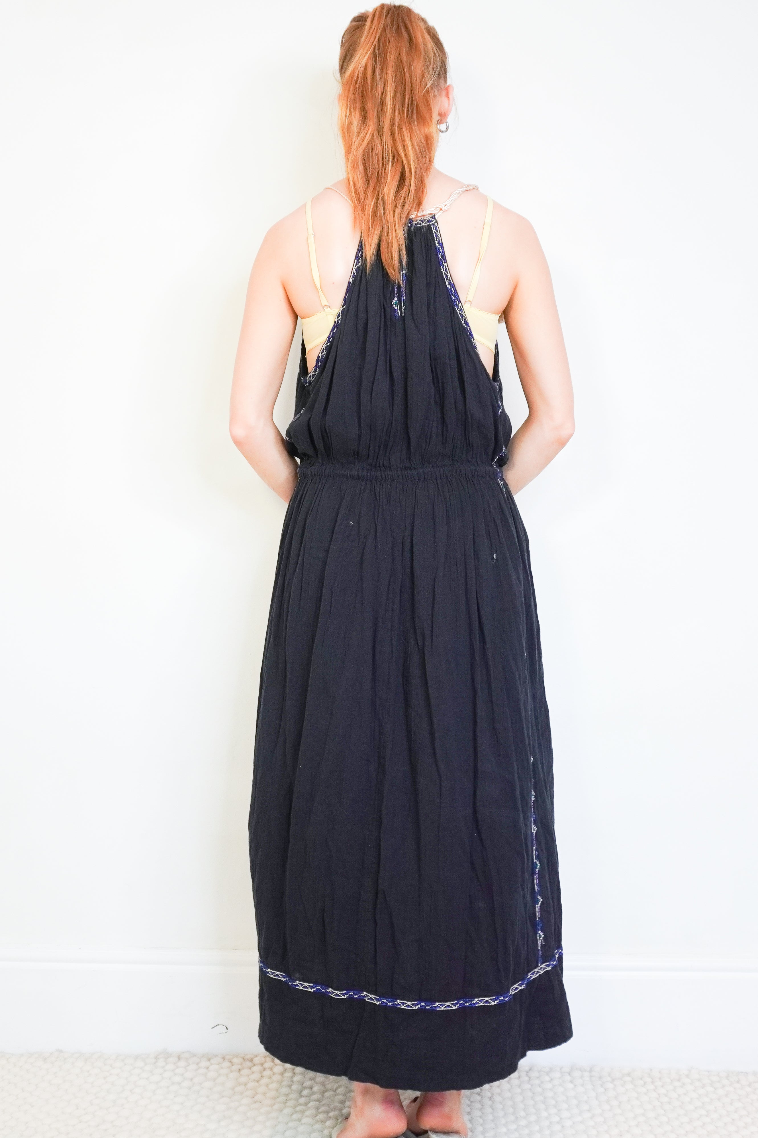 Isabel Marant Étoile Navy Cotton Siana Dress back photo chelsea london