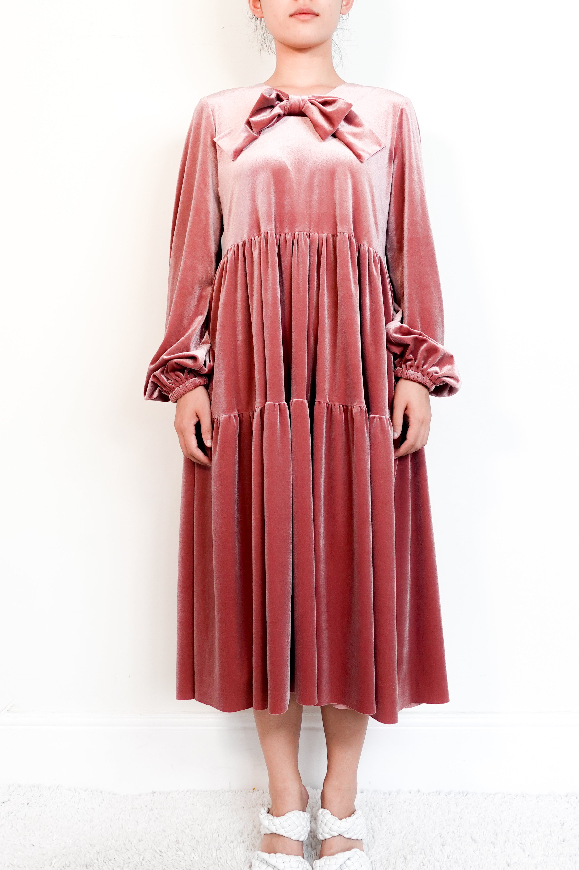 Johanna Sands pink velvet dress RRP £270
