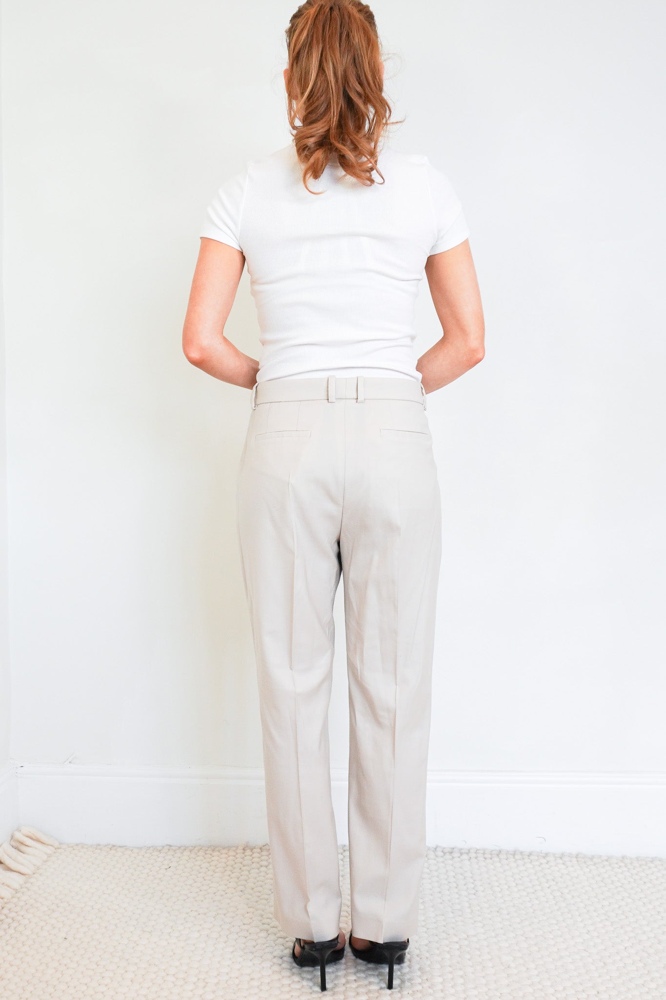 Joseph Cream Coleman Cropped Wool Trousers RRP £300 | Authentic Preloved - Reloved Again