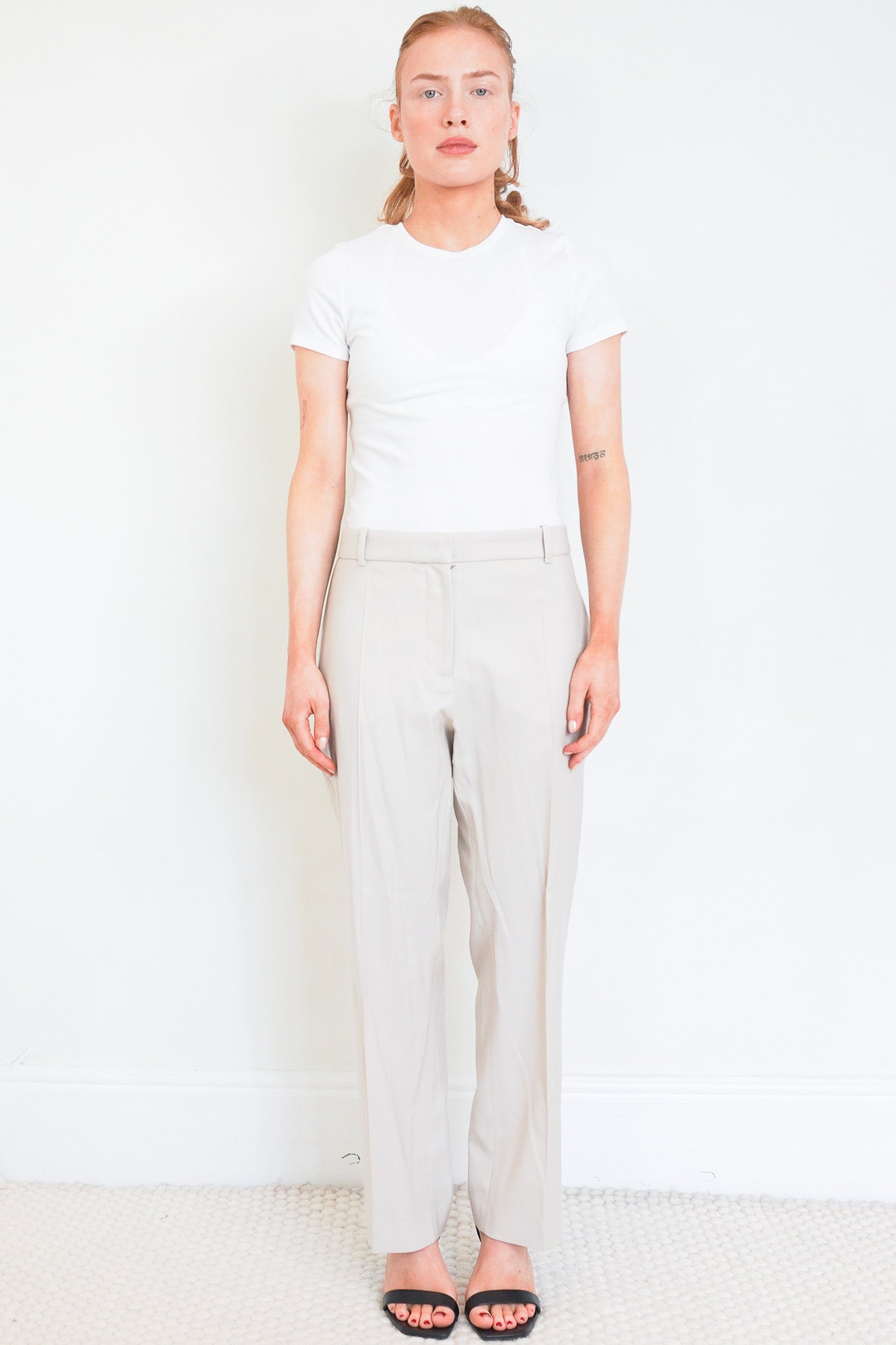 Joseph Cream Coleman Cropped Wool Trousers RRP £300 | Authentic Preloved - Reloved Again