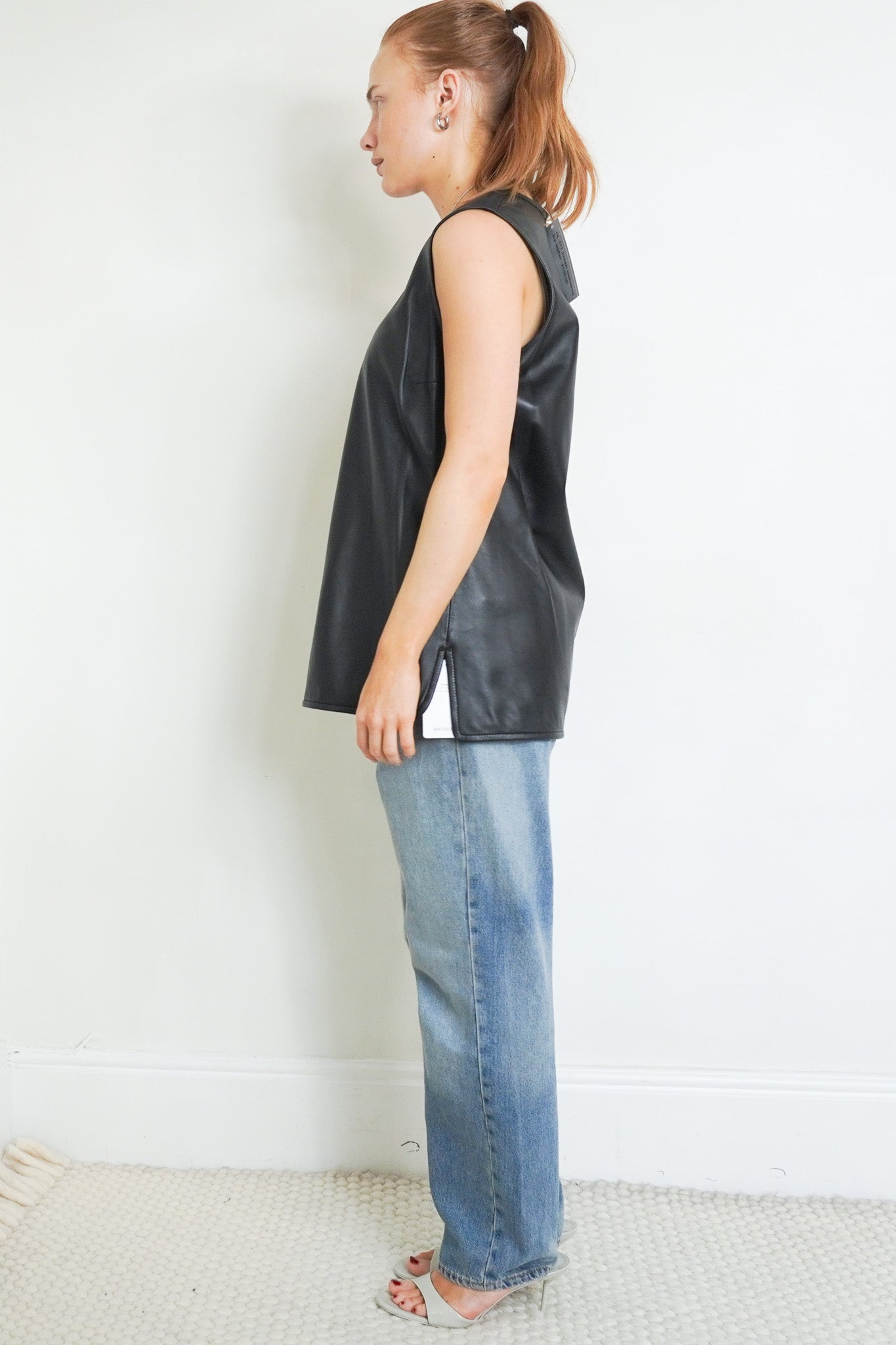 Joseph-Leather-Black-Vest-Top-side-picture