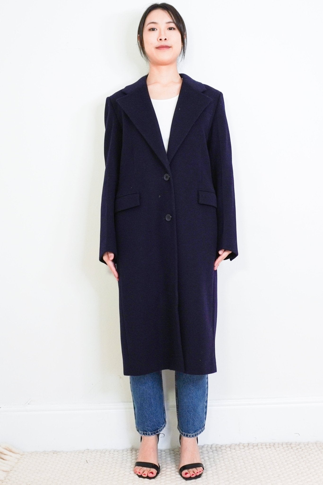 Joseph Navy Magnus Tailored Coat RRP £1300 | Authentic Preloved - Reloved Again