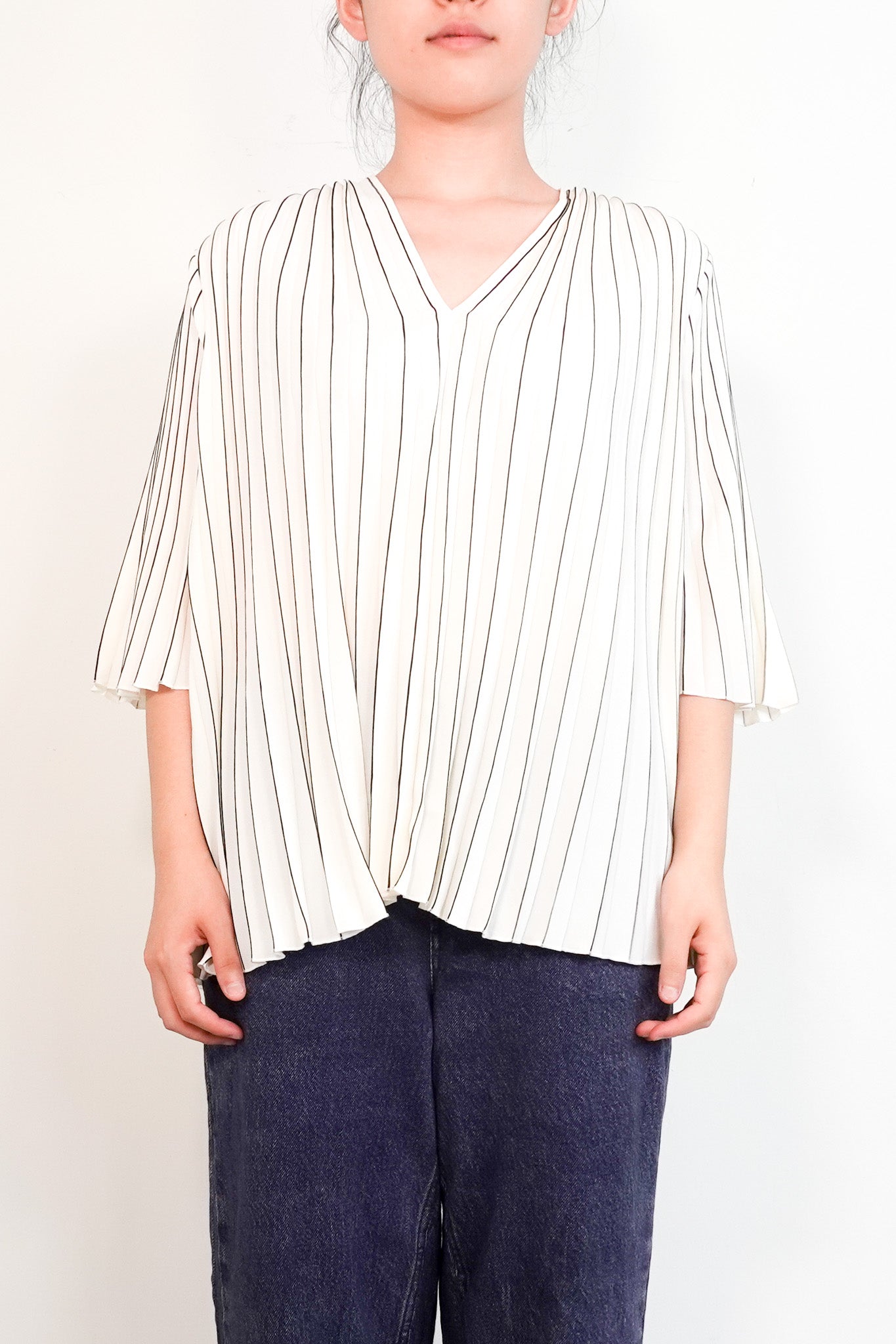 Joseph Accordion Short Sleeve Blouse RRP £300 | Authentic Preloved