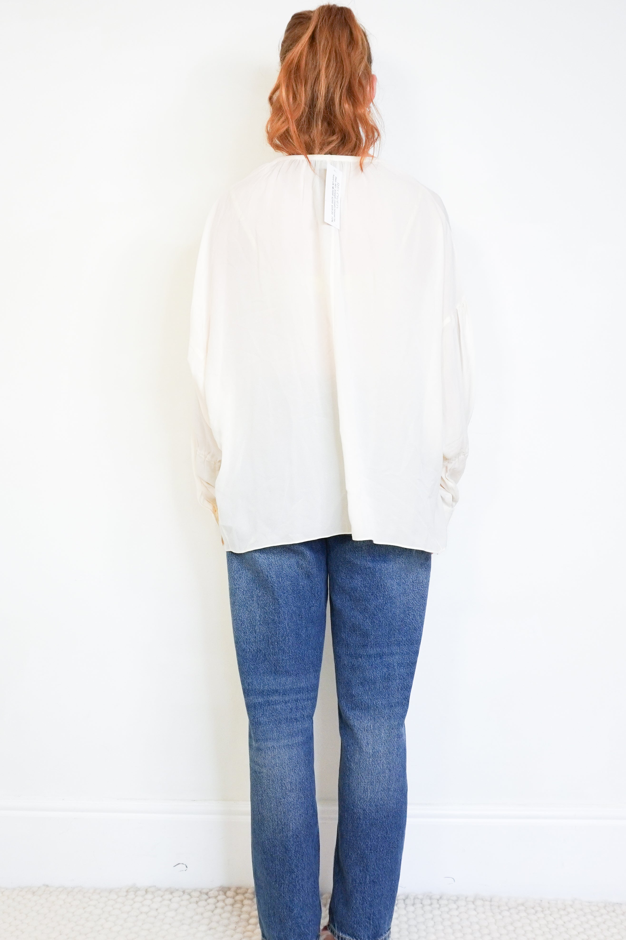 Joseph Cream Elijah Silk Georgette Blouse back photo chelsea london