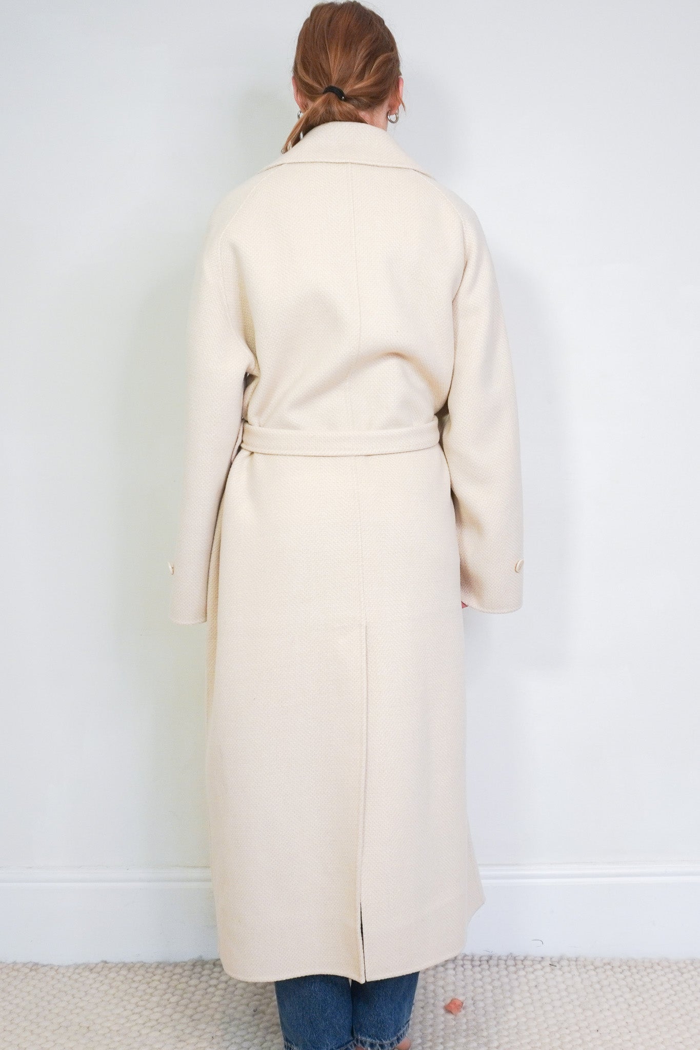 Joseph Nevarre Beige Wool Coat back photo
