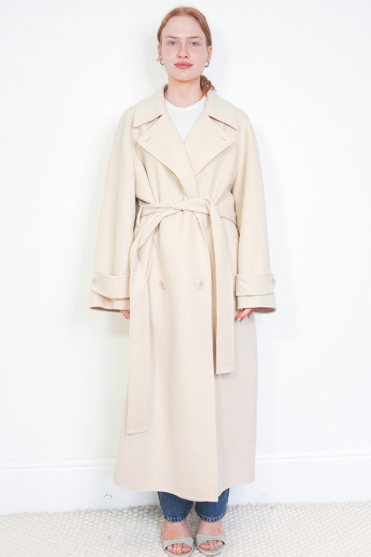 Joseph Nevarre Beige Wool Coat front photo