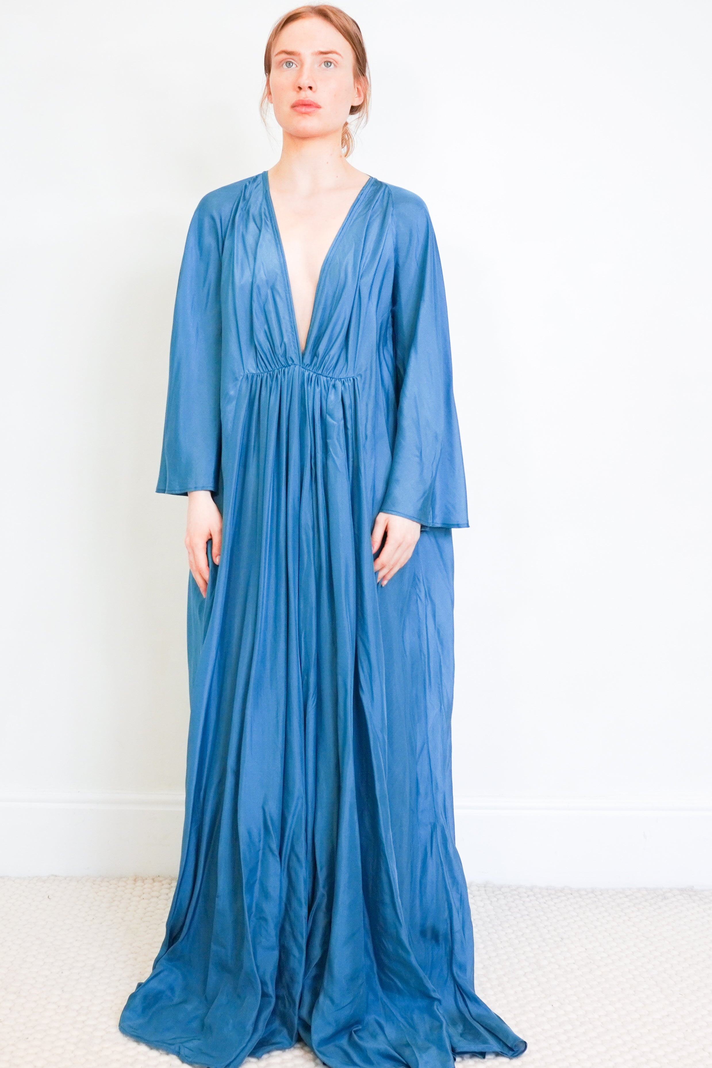 Kalita-Blue-Silk-Maxi-Dress-front-picture-Chelsea-London