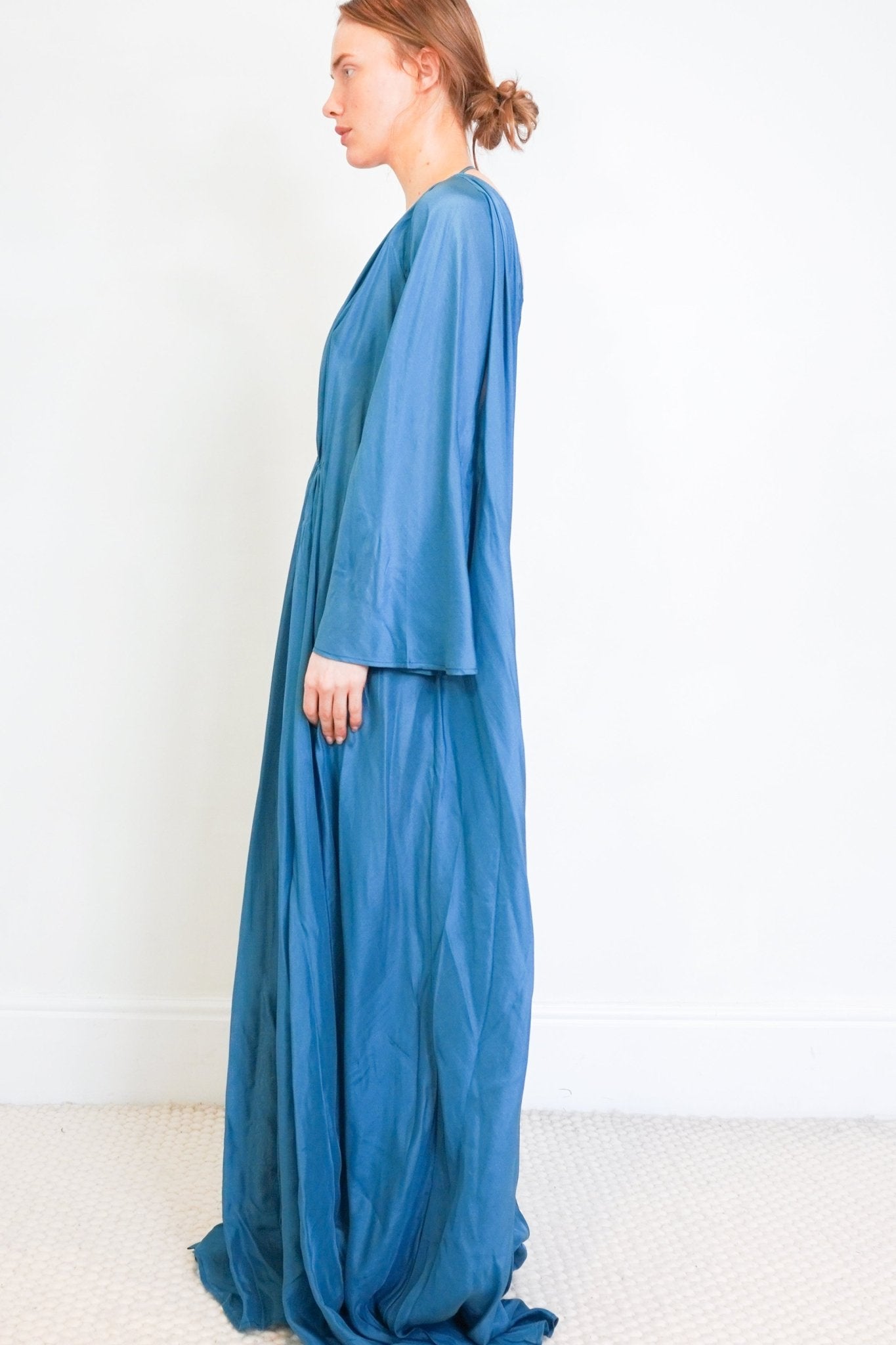 Kalita Blue Silk Maxi Dress RRP £800 | Authentic Preloved - Reloved Again