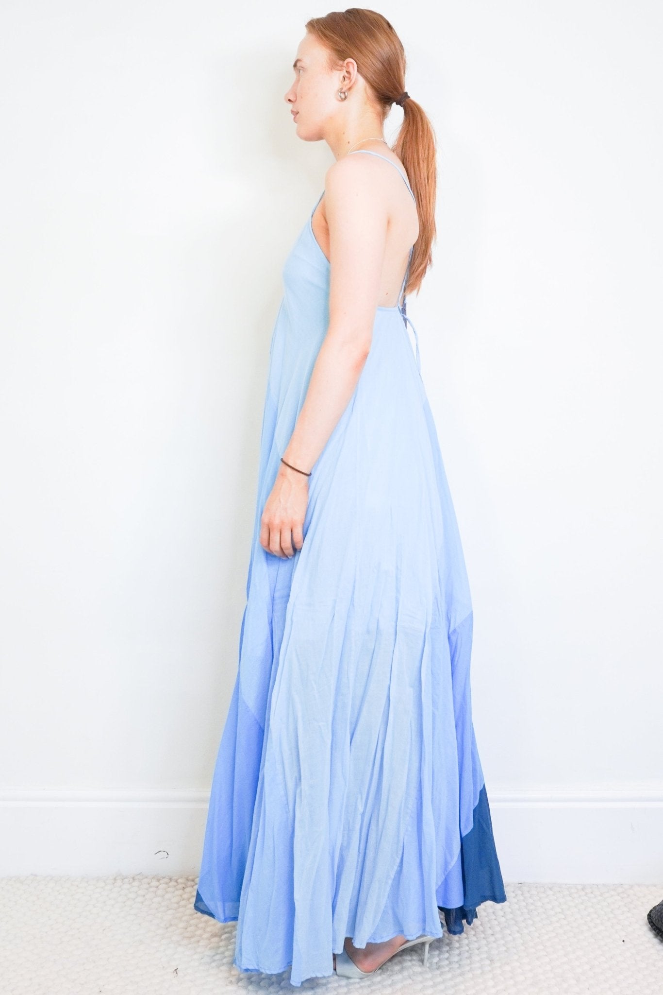 Kalita Blue Gradient Sleeveless Maxi Dress (RRP £650) | Authentic Preloved - Reloved Again