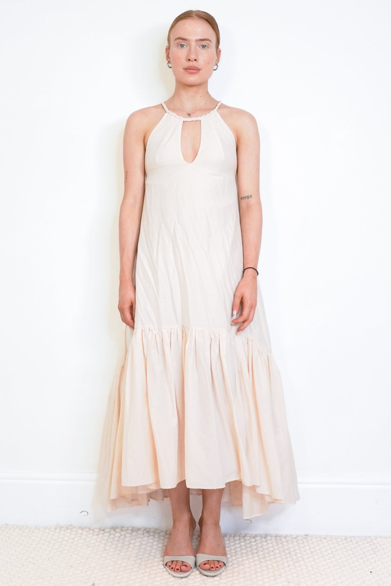 Kalita Pale Pink Halterneck Maxi Dress (RRP £650) | Authentic Preloved - Reloved Again