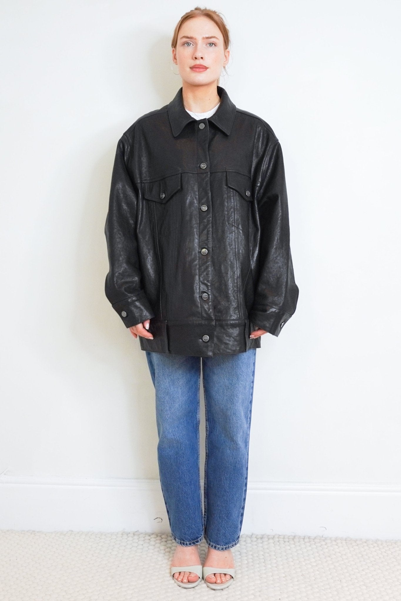 Khaite-Grizzo-oversized-leather-jacket-Front-Picture-Chelsea-London
