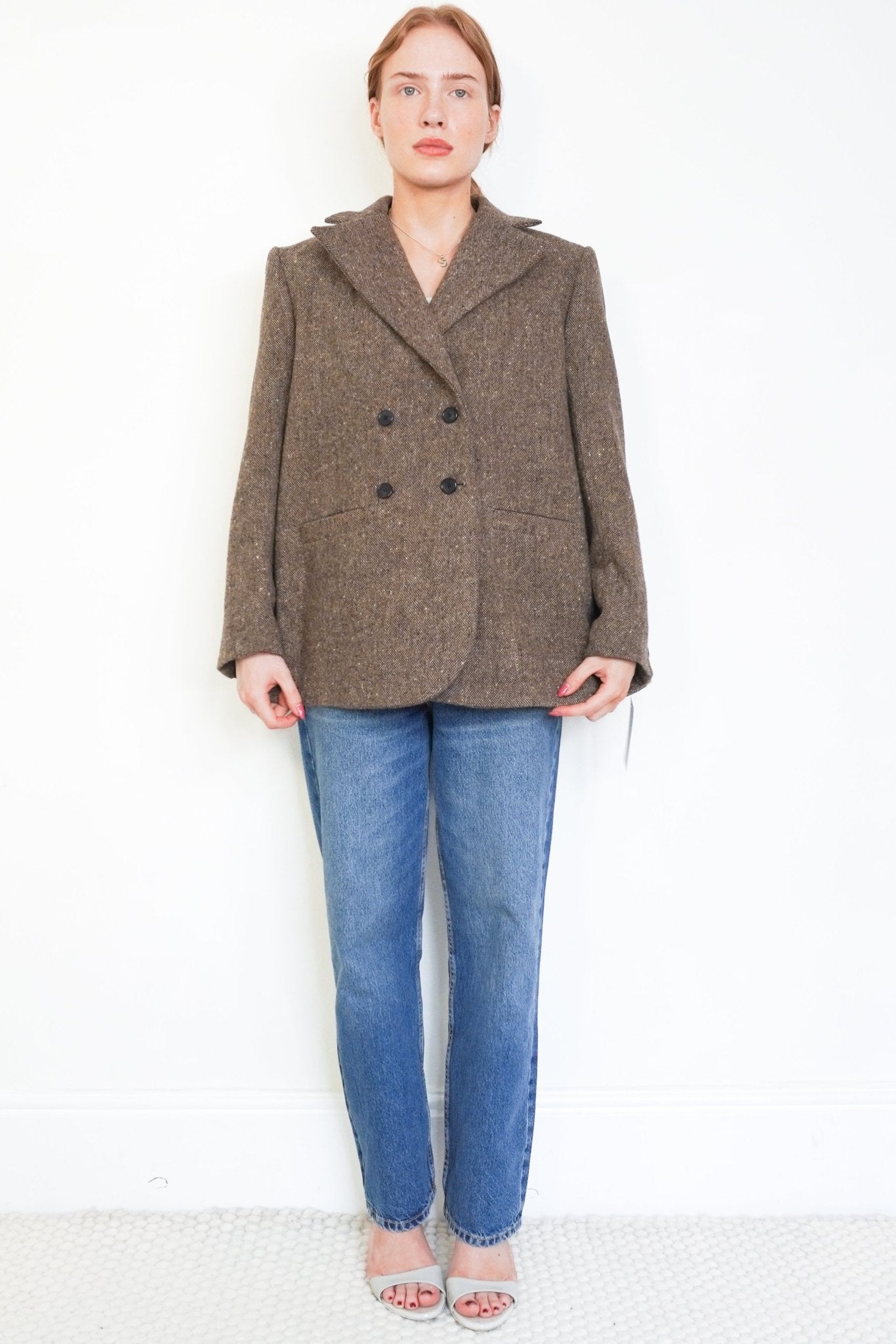 Kindred of Ireland Brown Tweed Blazer Jacket front photo chelsea london