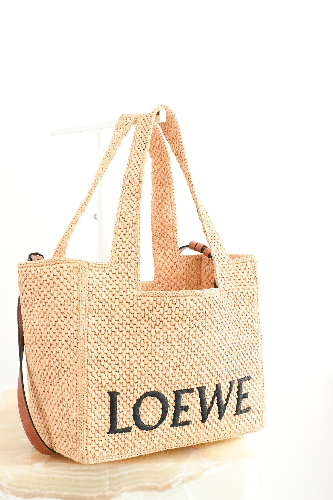 LOEWE Paula’s Ibiza Medium Font Logo Tote Bag RRP £1250 | Authentic Preloved [final sale] - Reloved Again