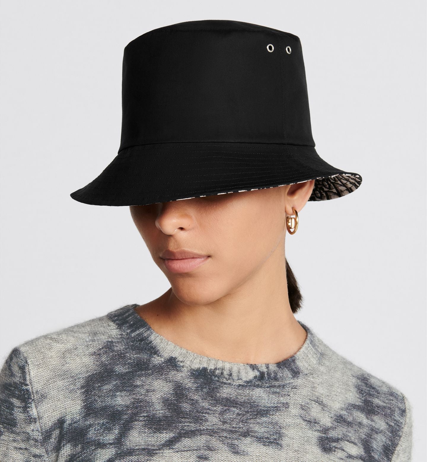 Dior Reversible Teddy-D Small Brim Bucket Hat in Black (RRP £660) | Authentic Preloved FINAL SALE
