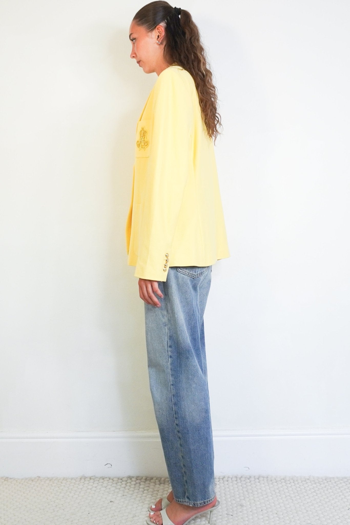 Lauren Ralph Lauren Bullion Jacquard Blazer in Lemon Sorbet (RRP £273) | Authentic Preloved FINAL SALE - Reloved Again