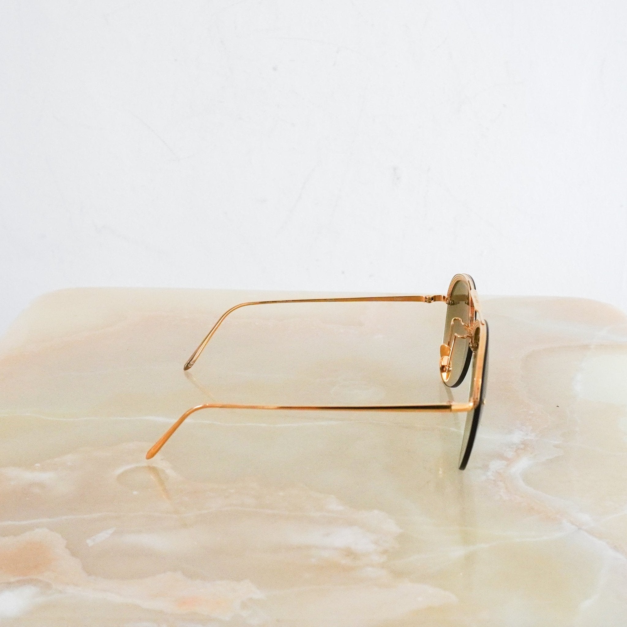 Linda Farrow Gold Aviator Sunglasses RRP £560 | Authentic Preloved FINAL SALE - Reloved Again