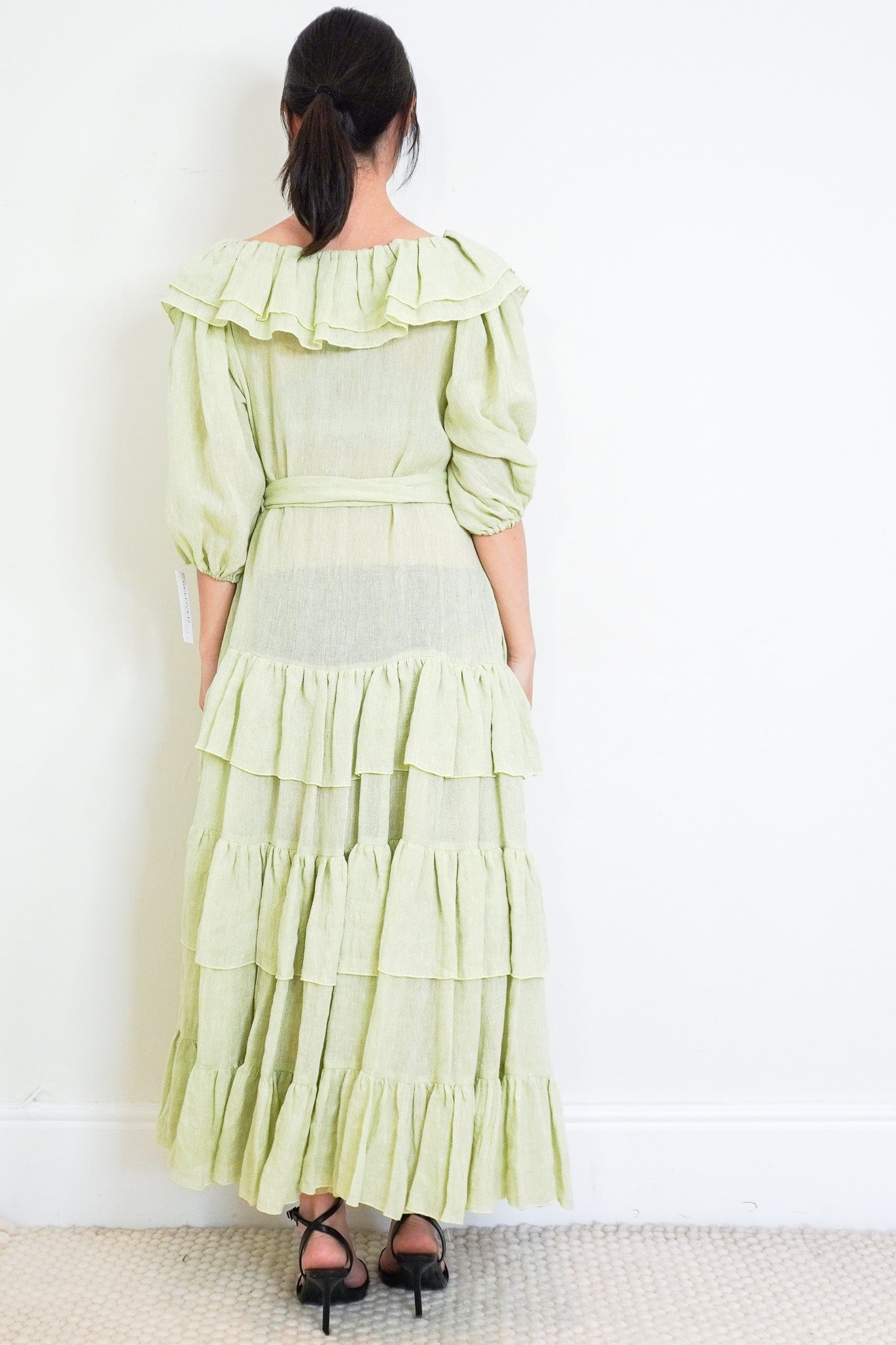 Lisa-Marie-Fernandez-Green-Dress-back-picture